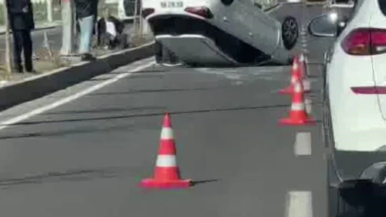 Diyarbakır’da araç takla attı: 1 yaralı