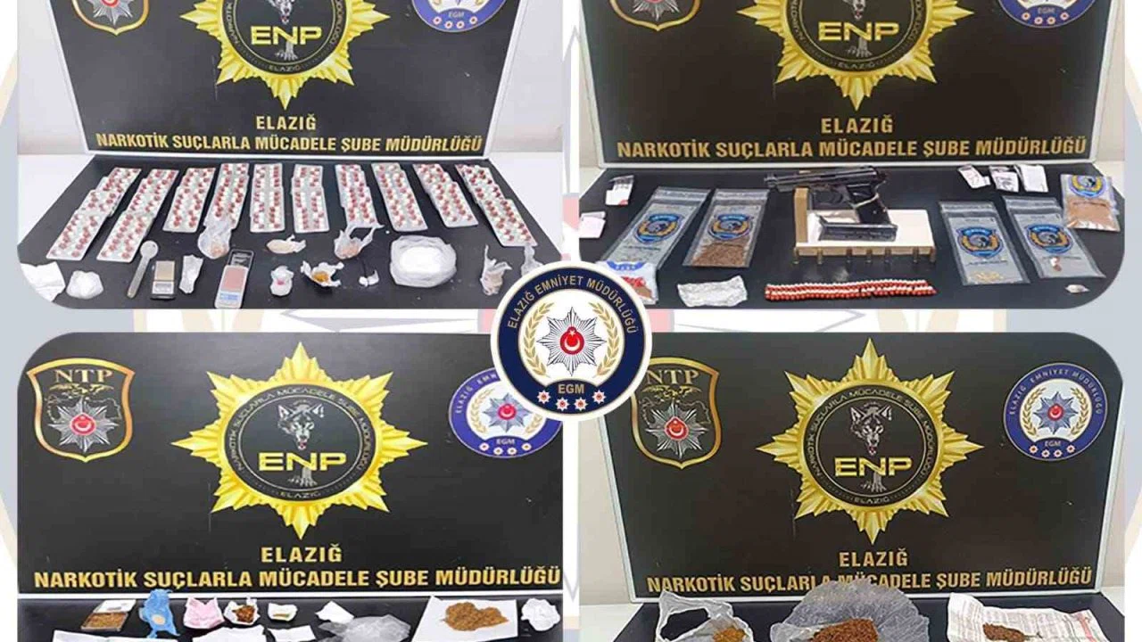 Elazığ’da uyuşturucuyla mücadele: 14 şüpheli tutuklandı