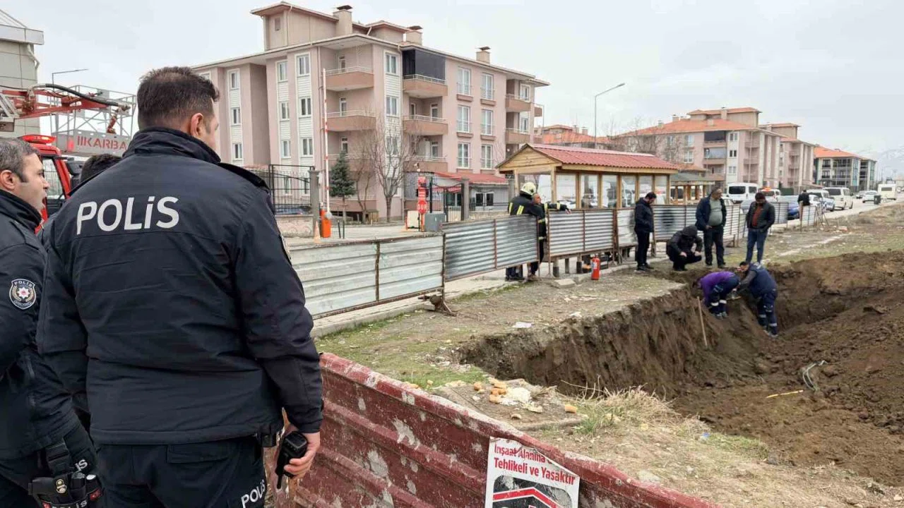 İnşaat alanında doğalgaz hattı koptu, ekipler seferber oldu