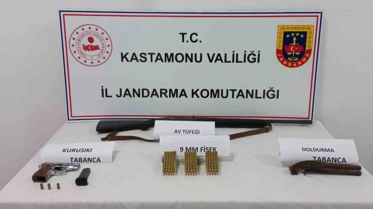 Kastamonu’da 4 adet silah ele geçirildi