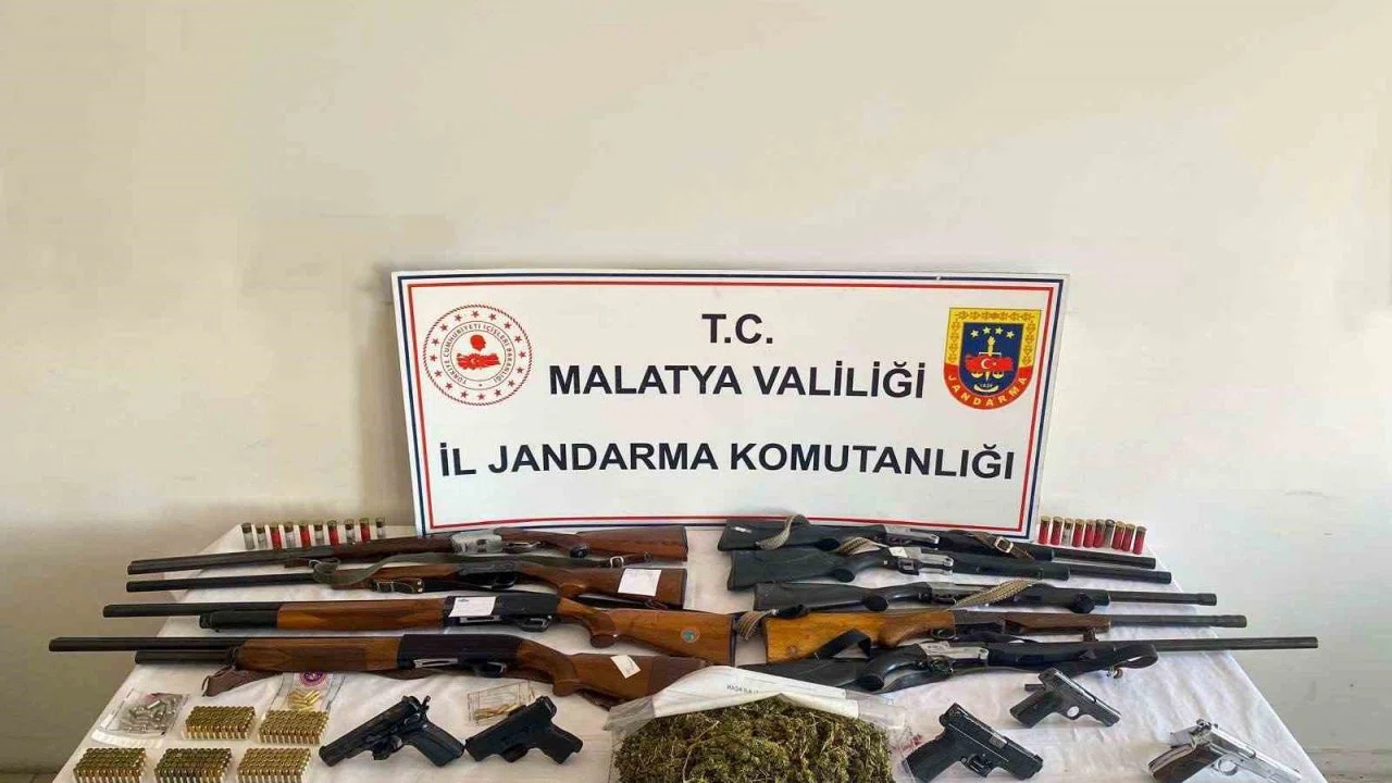 Malatya’da silah ve uyuşturucu operasyonu