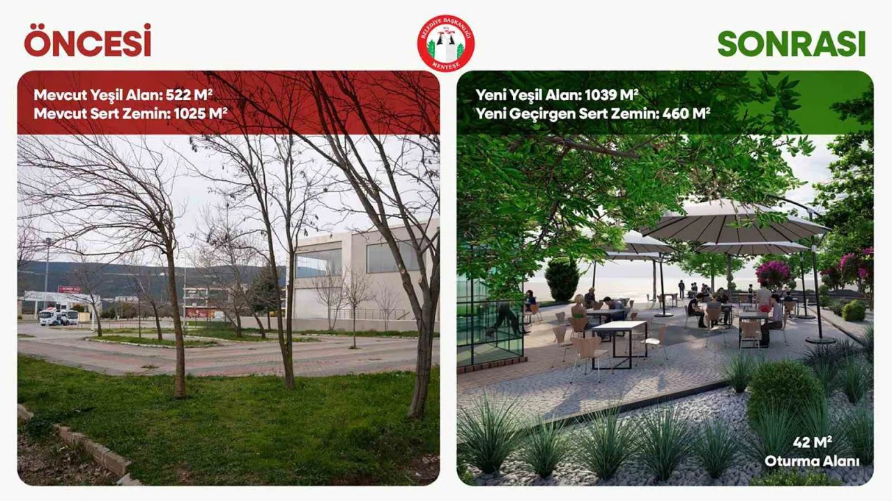 Menteşe kent merkezinde yeşil alan oranı arttırılıyor