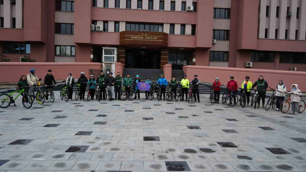 Samsun’da Yeşilay Haftası’nda pedallar sağlıklı yaşam için döndü
