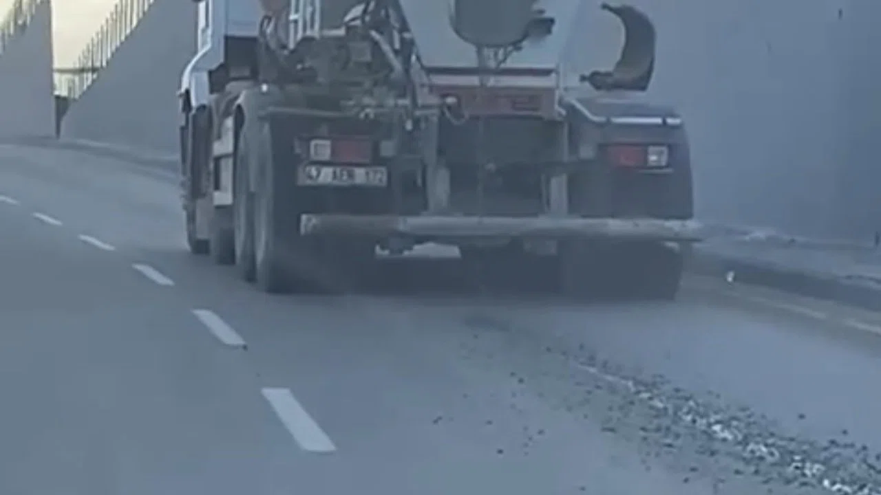 Yola beton döken sürücüye 3 bin TL ceza