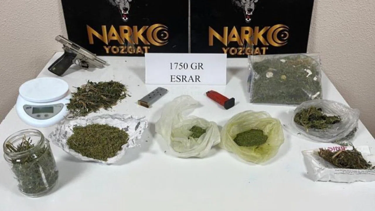 Yozgat’ta bin 750 gram esrar ele geçirildi