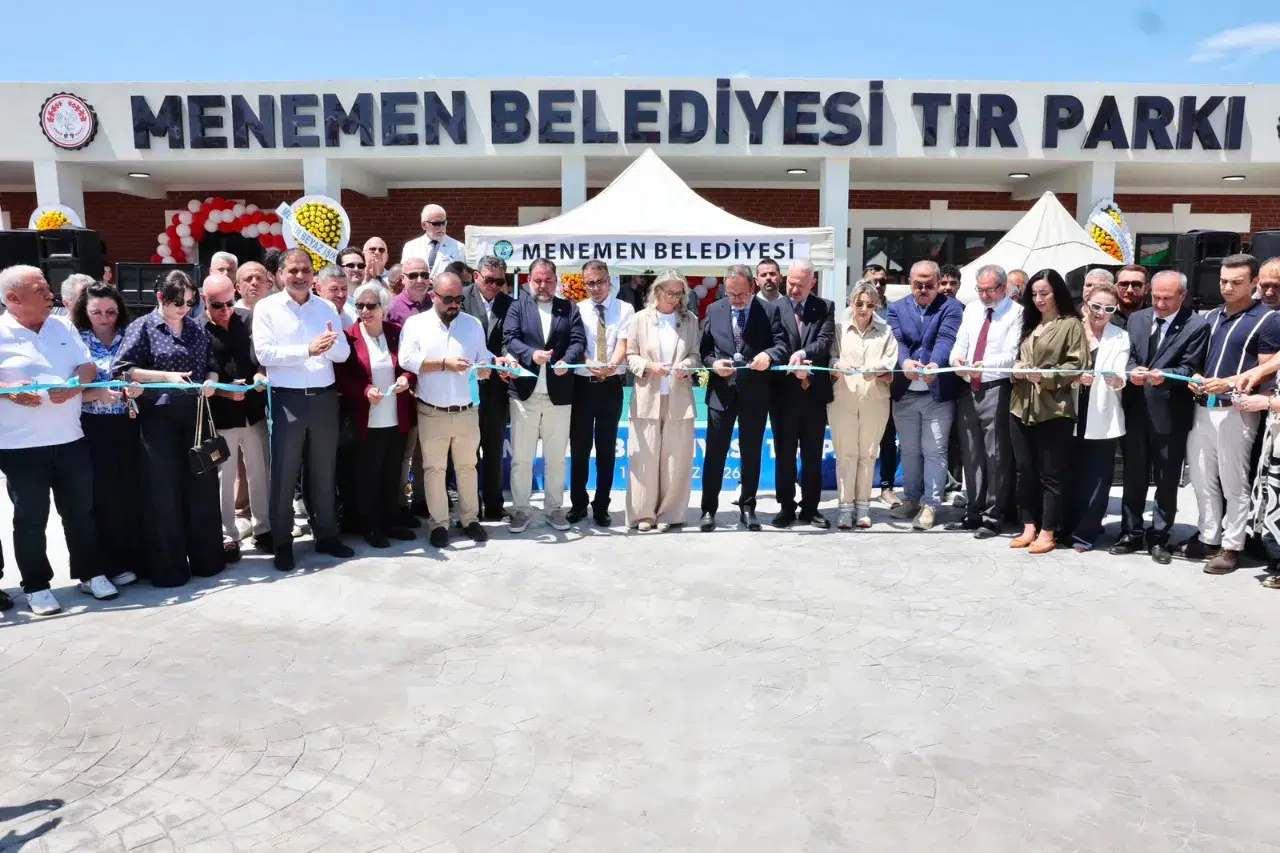 Menemen Belediyesi’nin100 araç kapasiteli TIR Parkı törenle hizmete açıldı