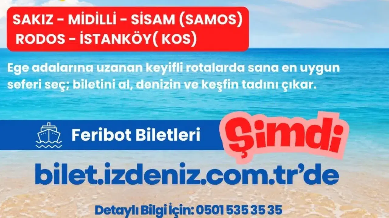 İZDENİZ'den Ege Adaları'na kolay ulaşım: Yeni turizm hizmetiyle feribot biletleri satışta!