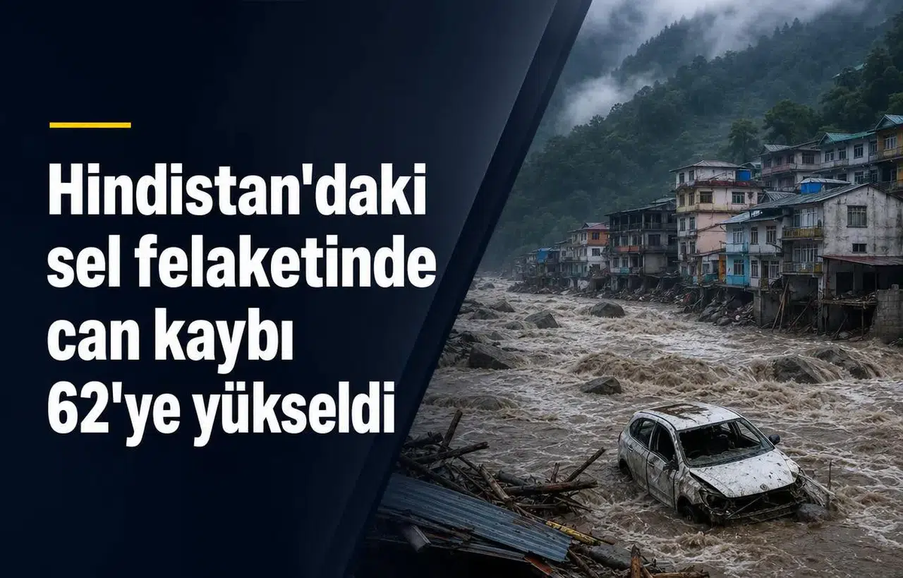 Hindistan'daki sel felaketinde can kaybı 62'ye yükseldi