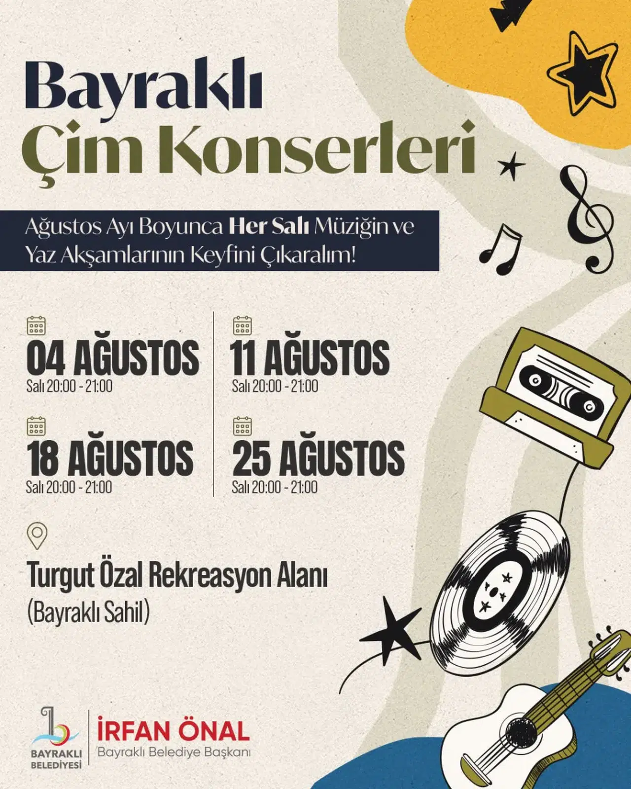 Bayraklı’da Çim Konserleri Başlıyor