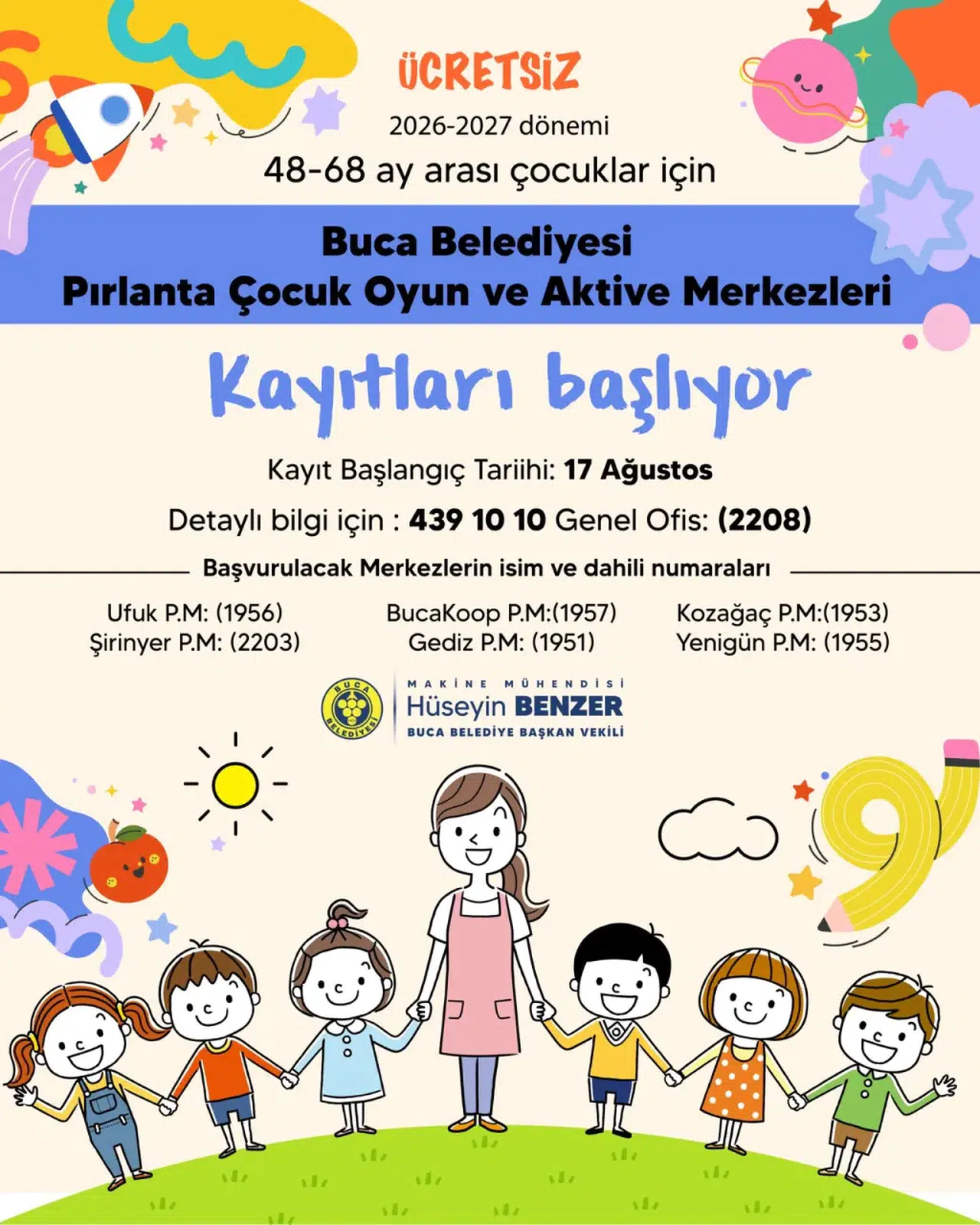 Buca Belediyesi Pırlanta Çocuk Aktivite Merkezlerinde kayıtlar başlıyor