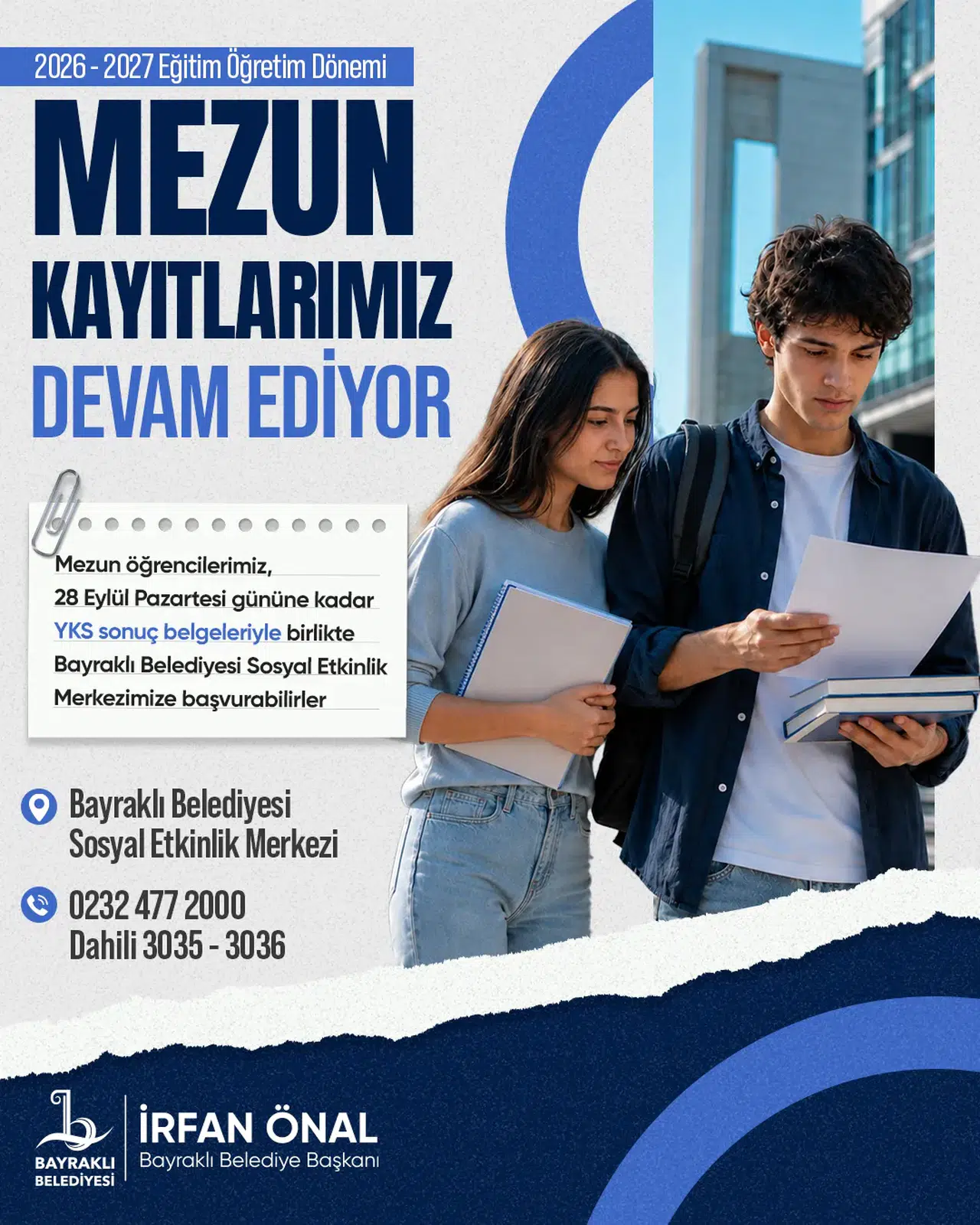 Bayraklı’da mezun öğrencilere YKS desteği