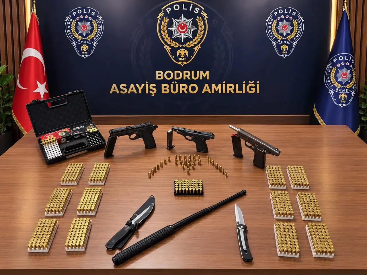 Bodrum gecelerinde dehşet saçtılar: Cephanelik gibi araçla yakalandılar