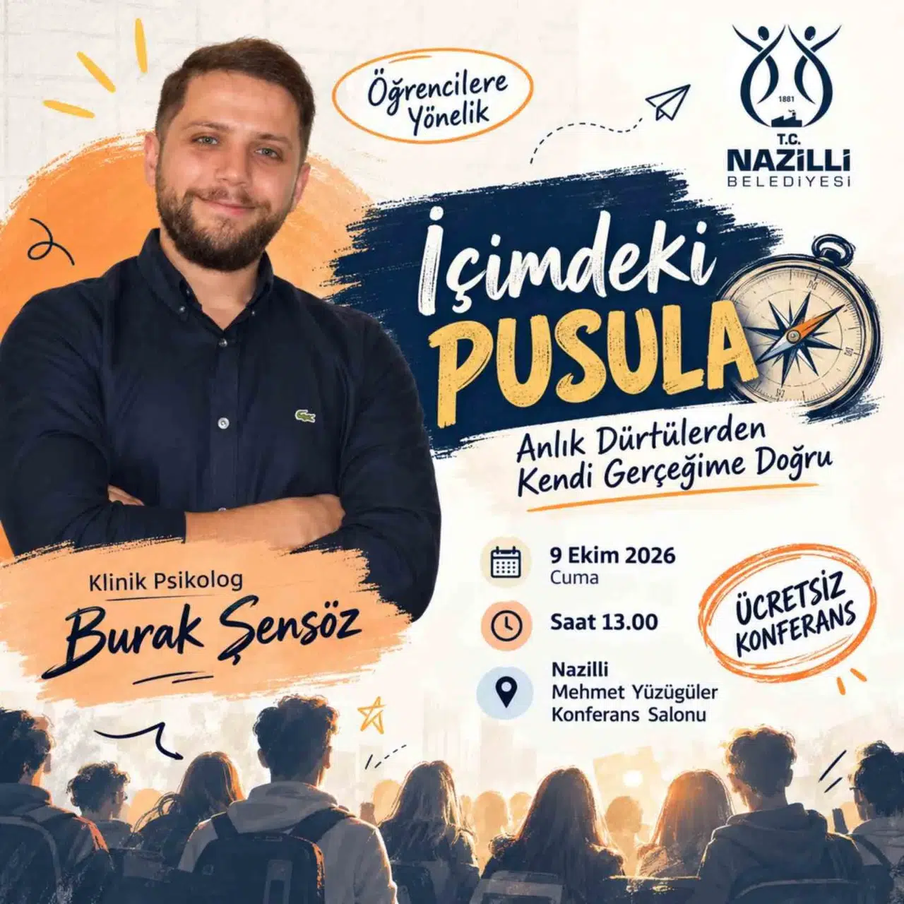 Nazilli'de ebeveyn ve gençlere rehberlik edecek iki kritik buluşma
