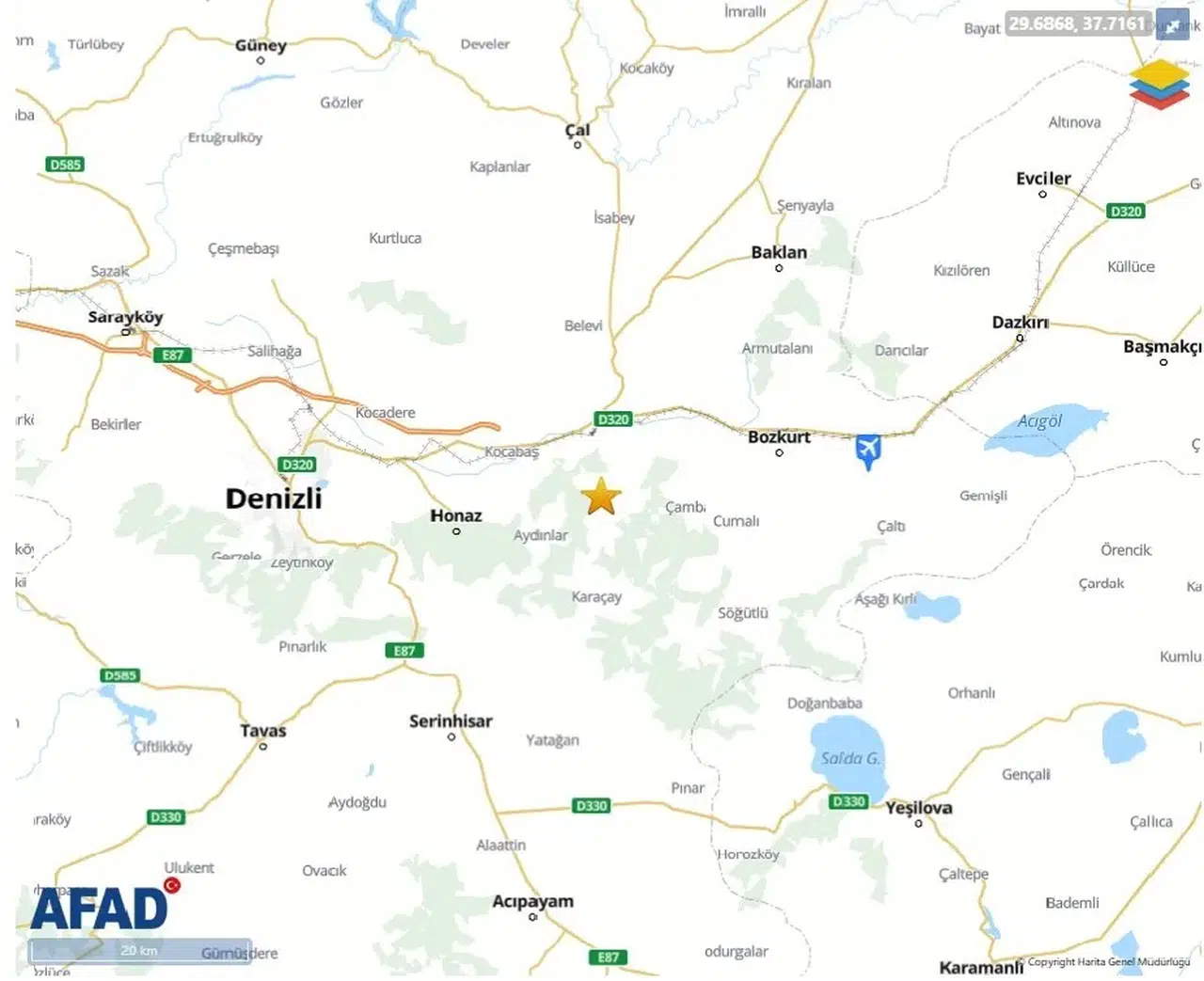 Denizli'de sabah saatlerinde hareketli dakikalar: Honaz merkezli sarsıntılar korkuttu