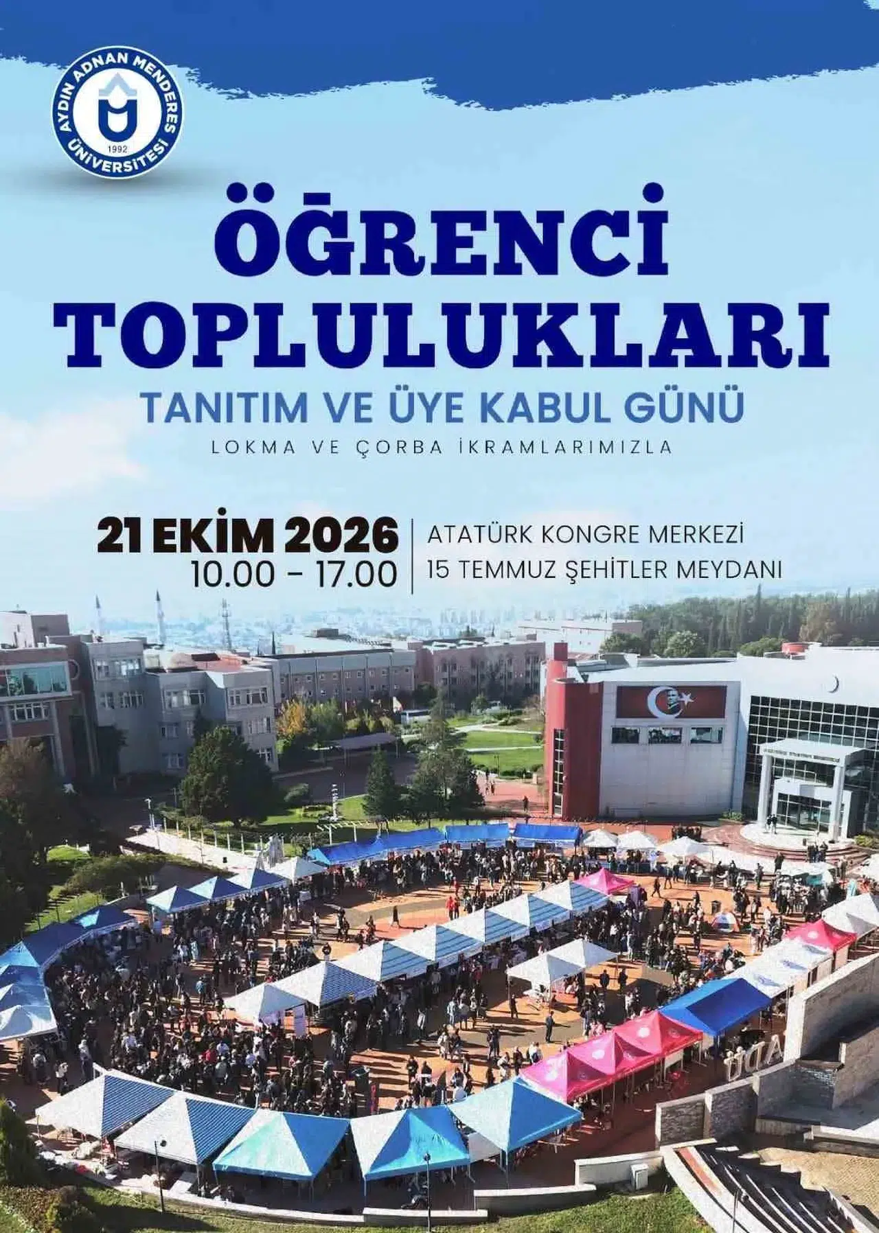 ADÜ'de kampüs hayatı hareketleniyor: Öğrenciler topluluklarla buluşmaya hazırlanıyor