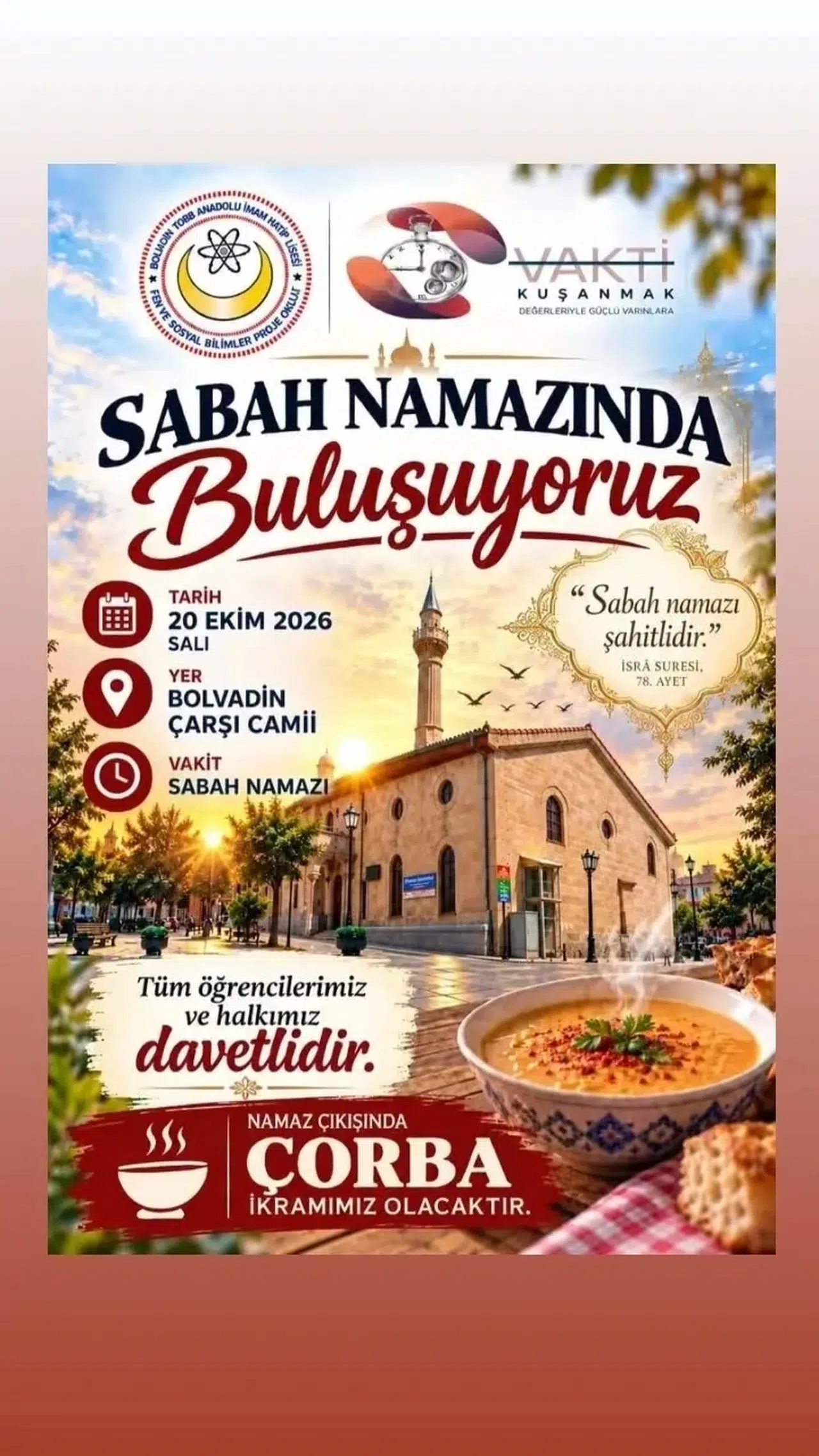 Bolvadin’de gençler sabahın bereketinde buluşuyor: Vakti Kuşanmak hareketi büyüyor