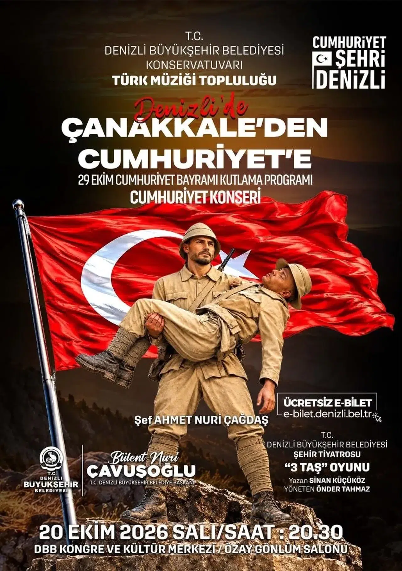 Denizli’de Cumhuriyet coşkusu sahneye taşınıyor: Çanakkale’den gelen destansı miras