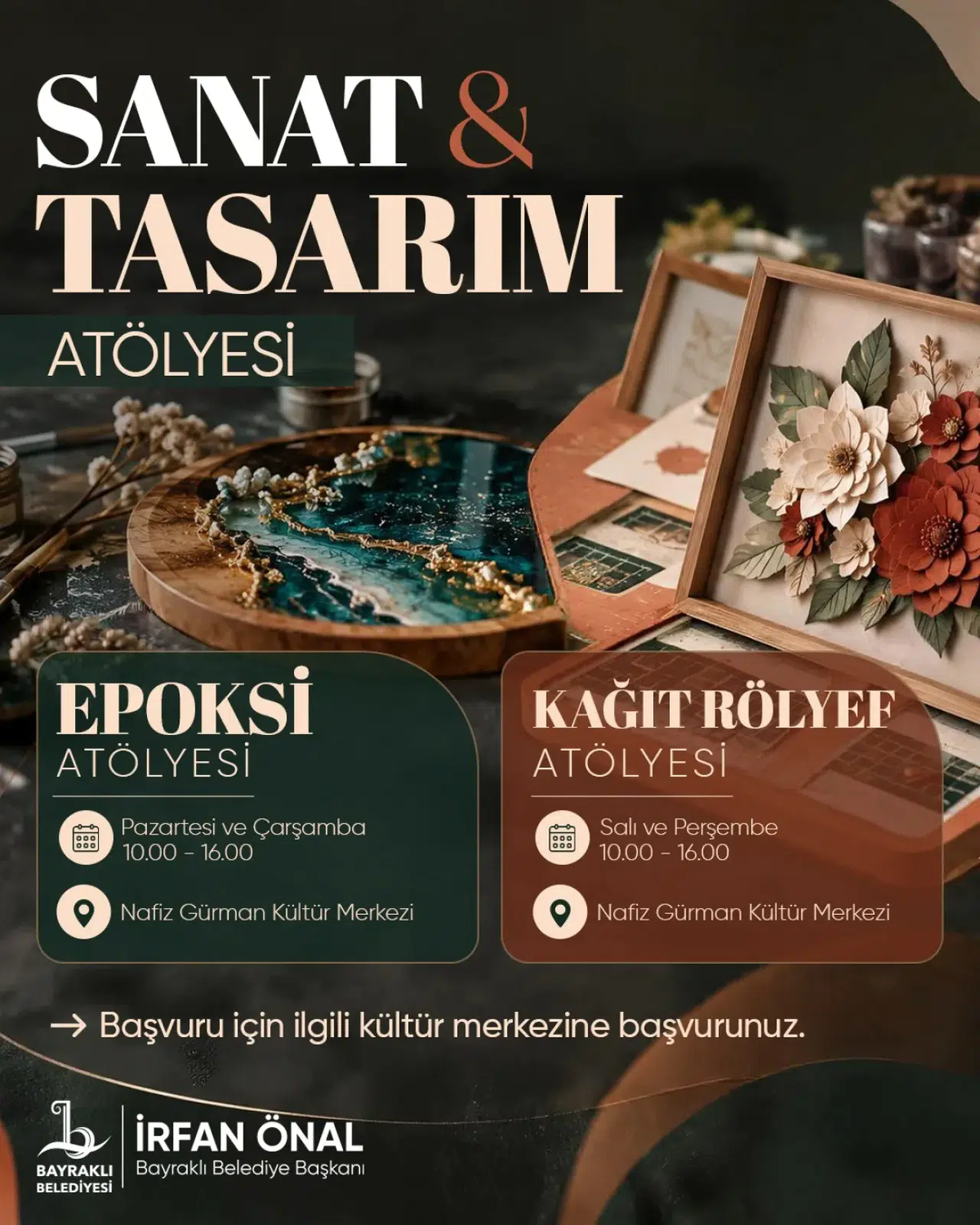 Bayraklı’da Sanatseverler İçin Yeni Atölyeler Başlıyor