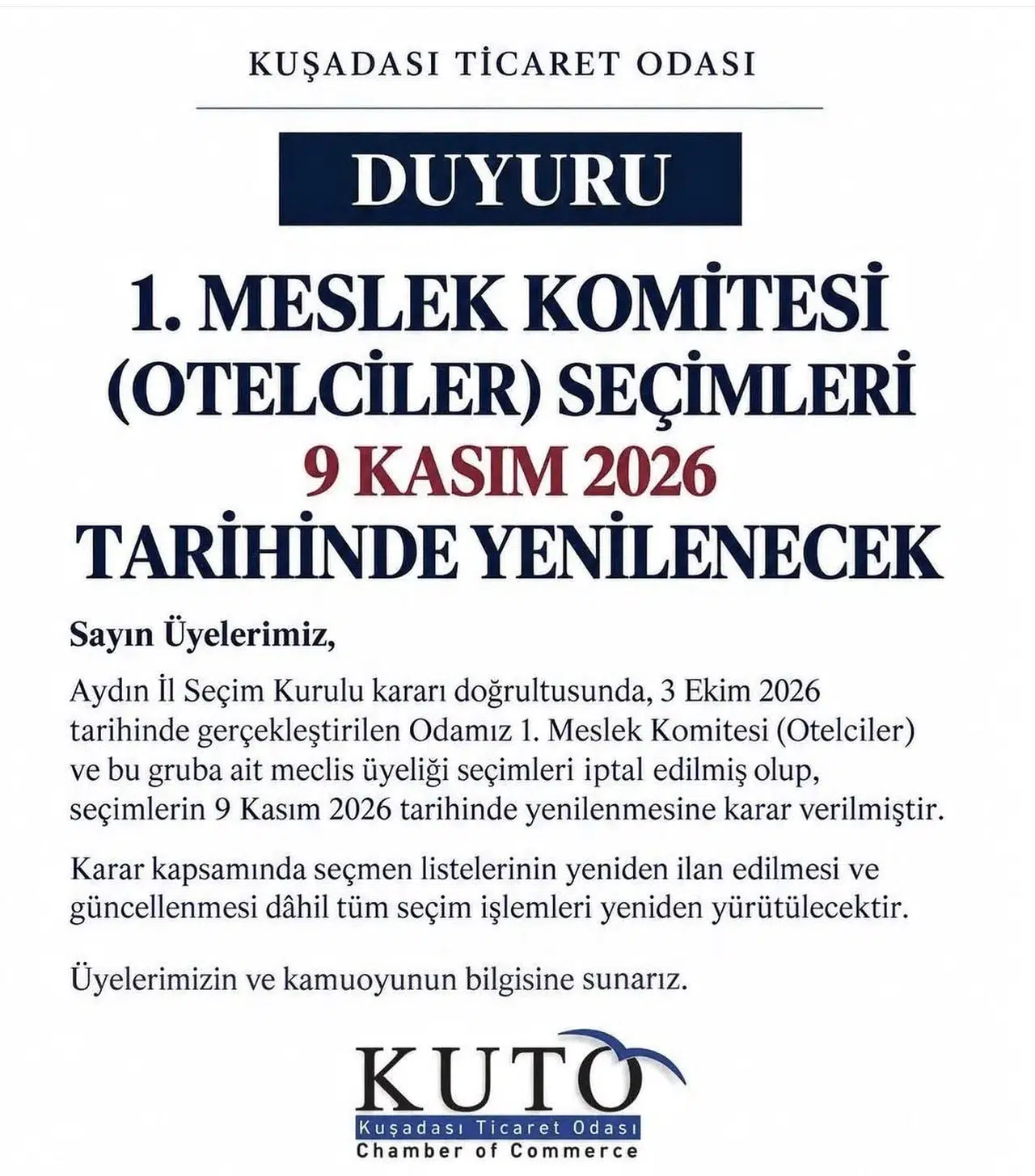 Kuşadası turizmcileri için sandık yolu göründü: Seçimler iptal edildi
