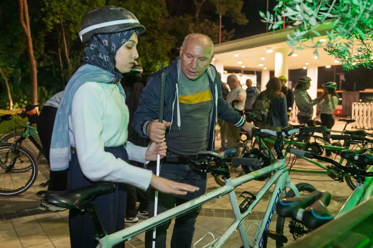 Görme engelliler Kültürpark’ta pedal çevirdi