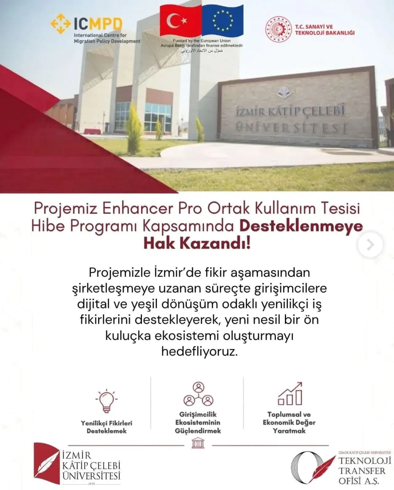 “İKÇÜ TECHNOCITY İzmir Pre-Hub” Projesi ile Fikir Aşamasındaki Girişimler Sanayinin Merkezine Taşınacak