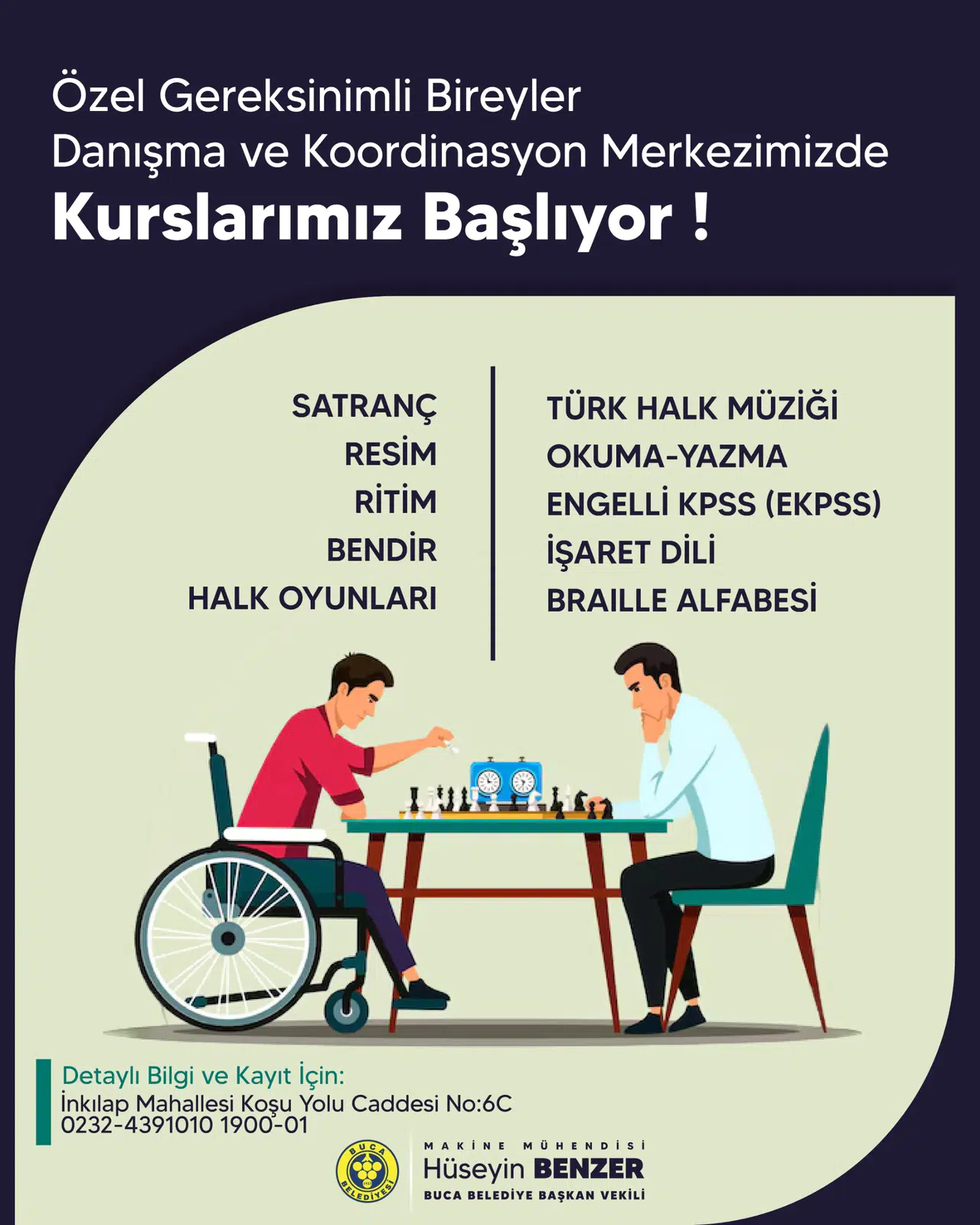 Buca Belediyesi'nden Özel Gereksinimli Bireylere Kurs Desteği