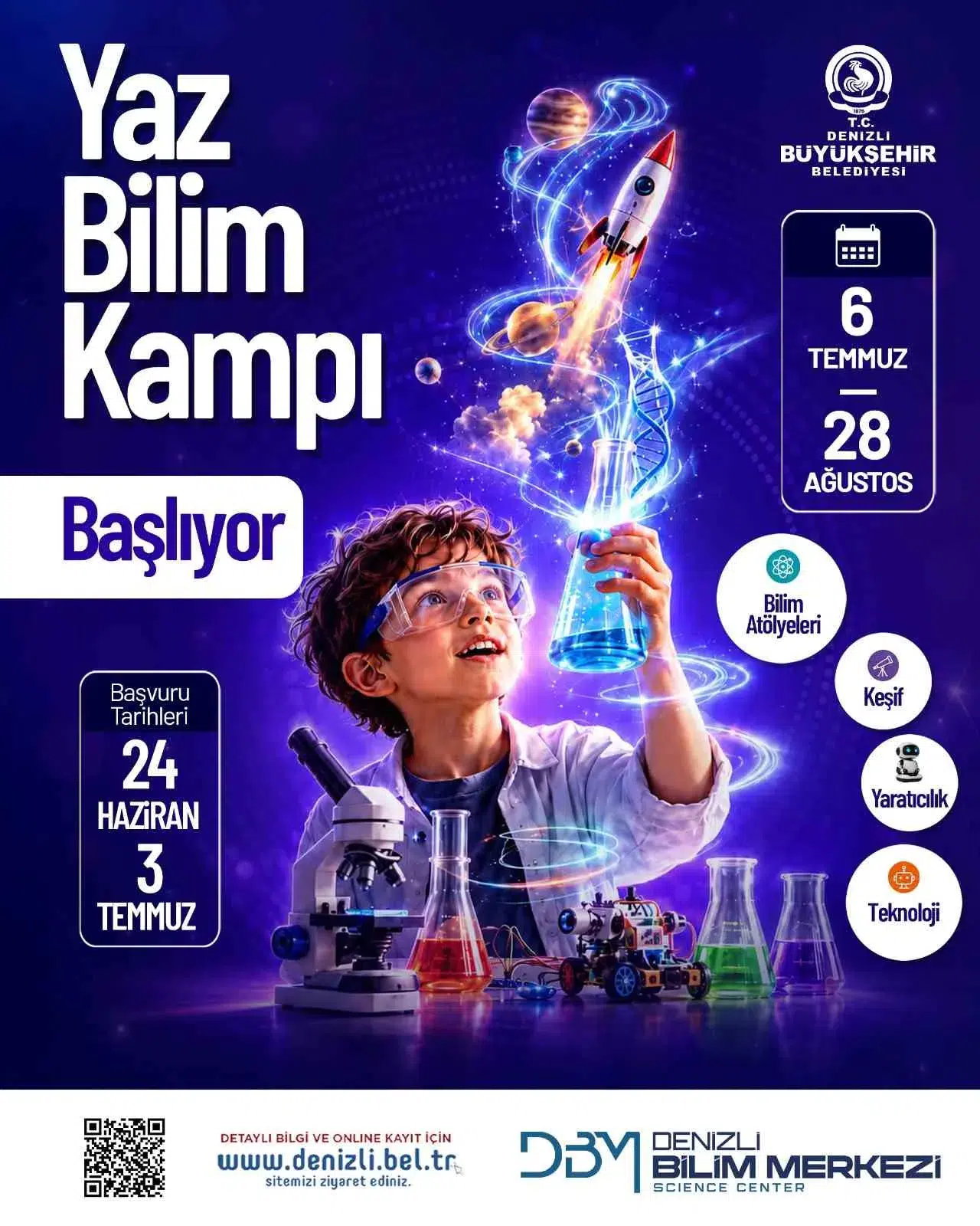 Denizli'de yaz tatili bilimle renklenecek: Genç beyinler keşfe çıkıyor