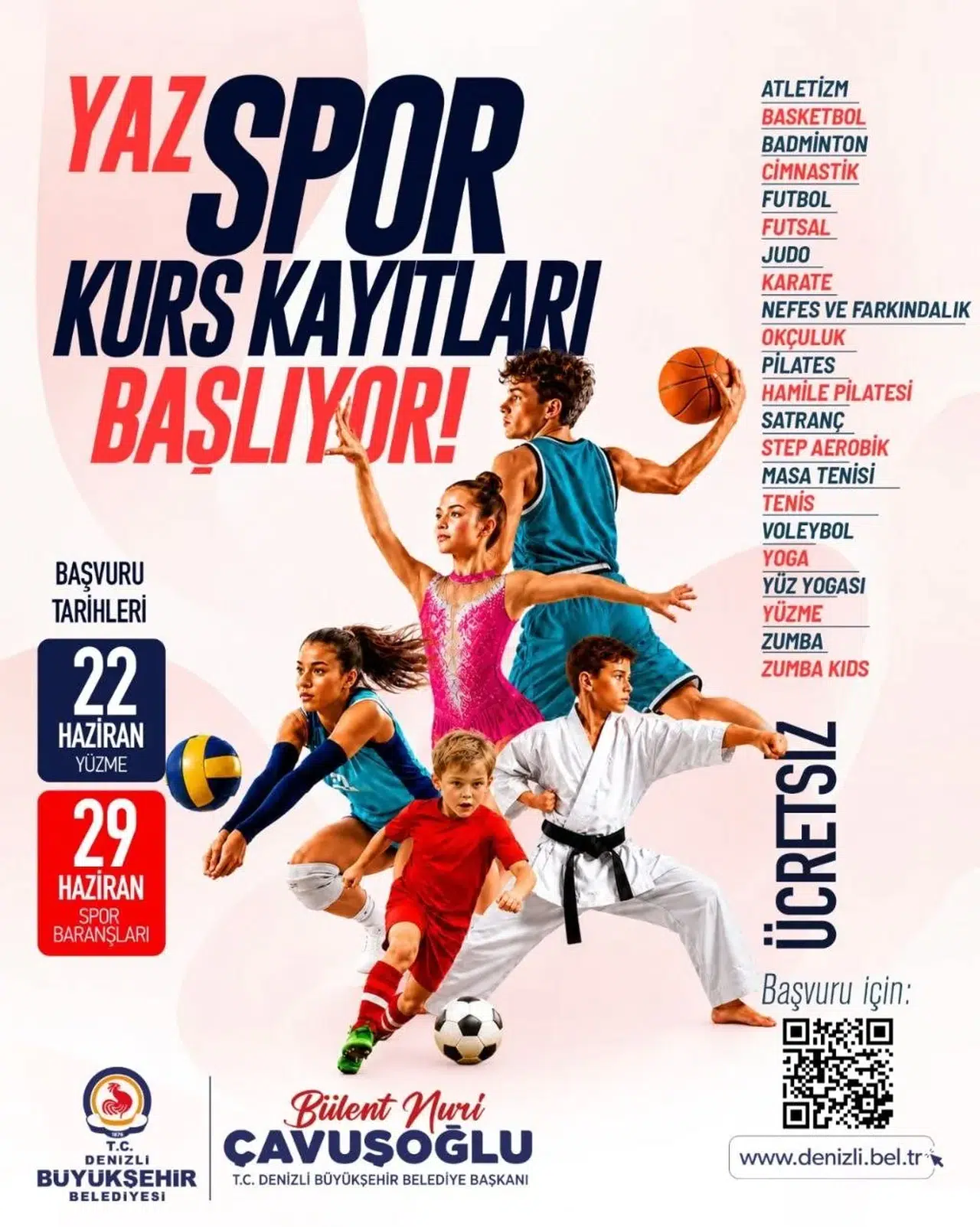 Denizli'de spor mevsimi açılıyor: 22 branşta ücretsiz eğitim fırsatı