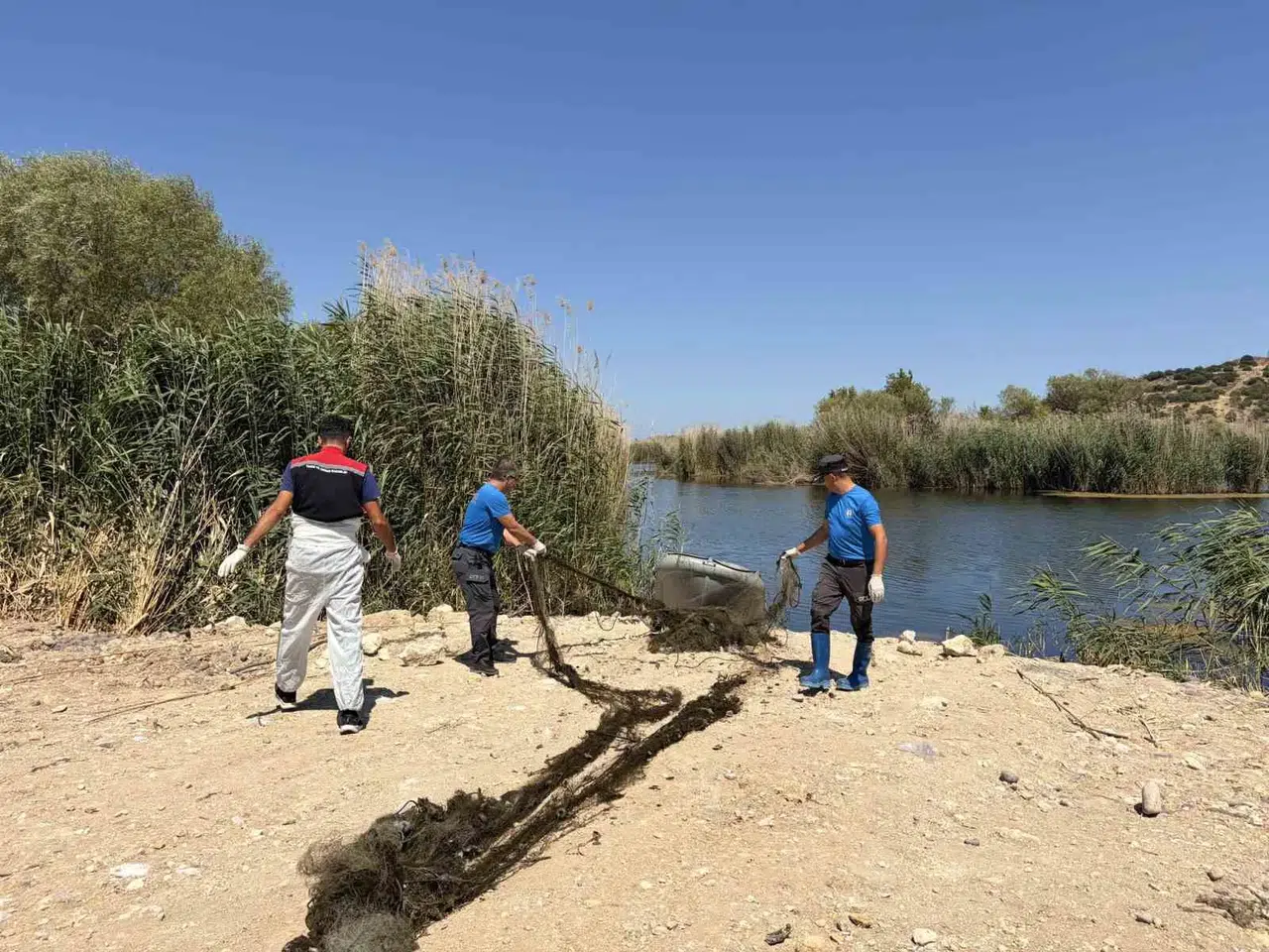Aliağa'da kaçak avcılara geçit yok: Doğal yaşamı tehdit eden ağlar toplandı