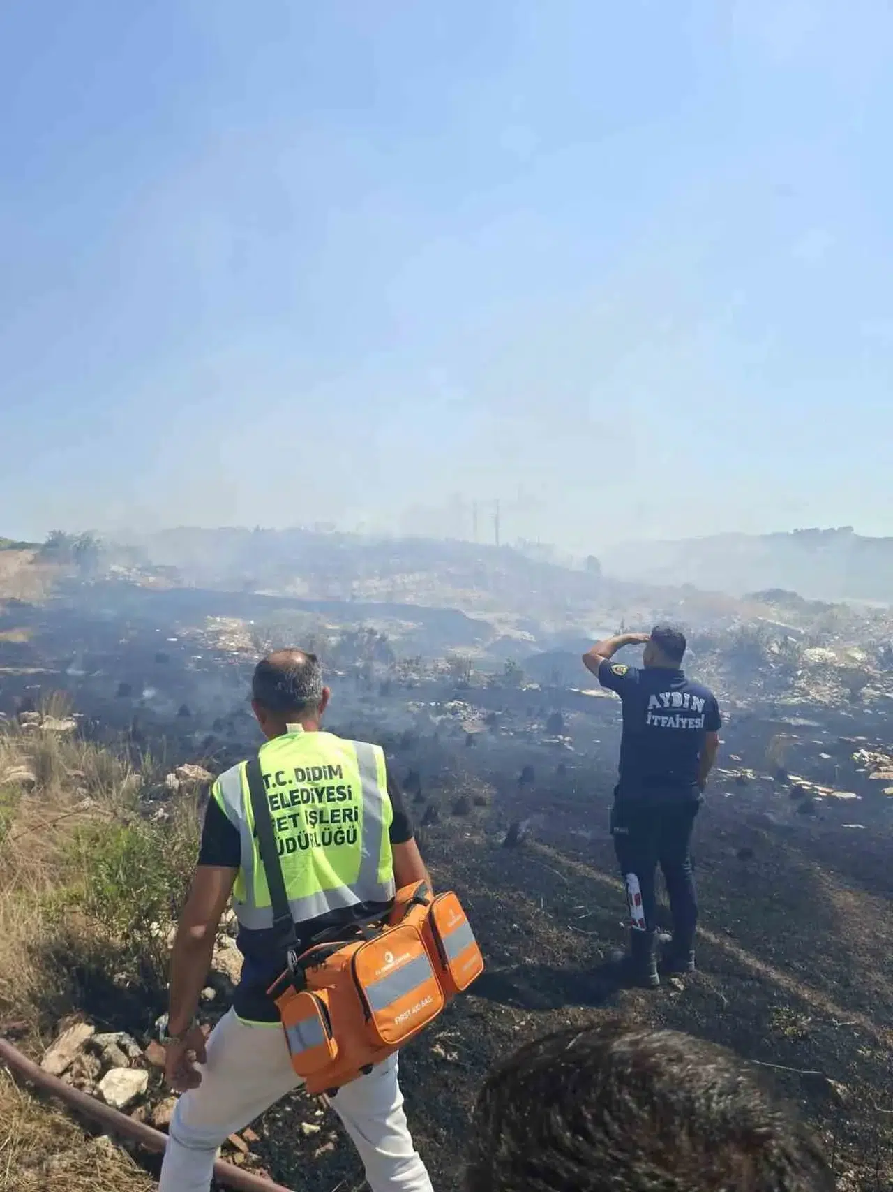 Didim'de yangın alarmı: Belediye ekipleri alevlere su tankeriyle müdahale etti