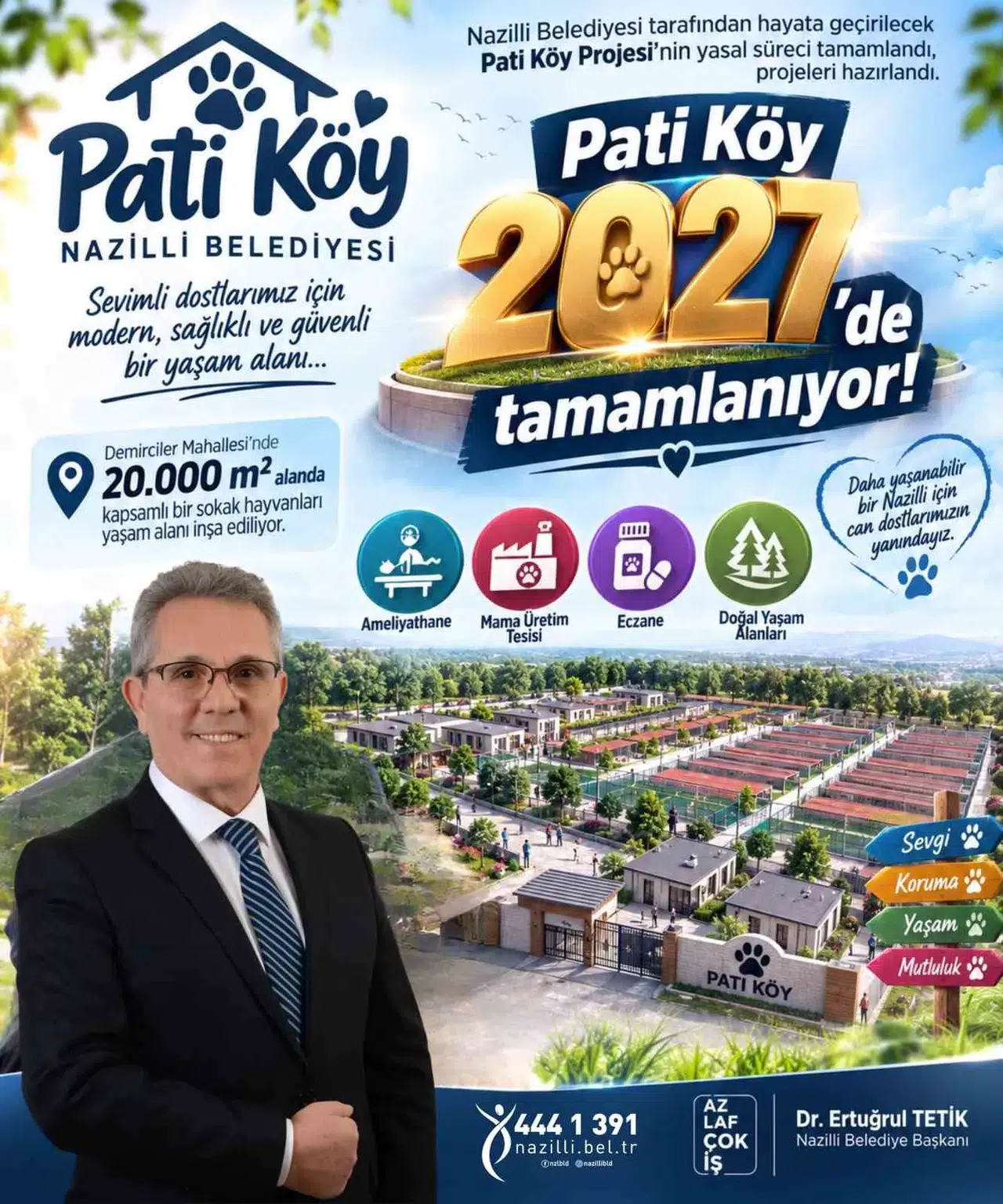 Nazilli'de sokak hayvanları için dev yatırım: Pati Köy'de geri sayım başladı