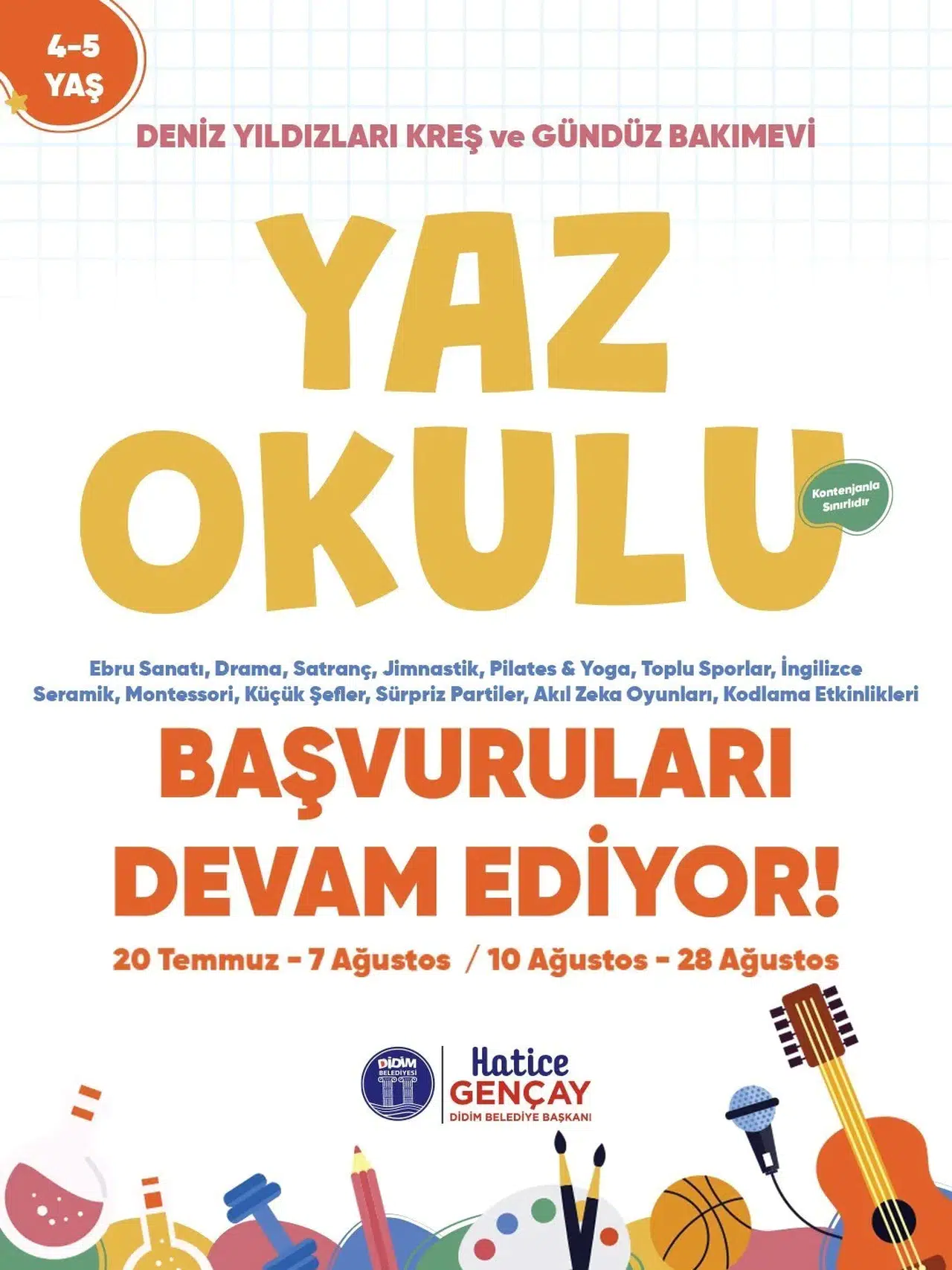 Didimli minikler için yaz okulu heyecanı: Hem öğreniyorlar hem eğleniyorlar