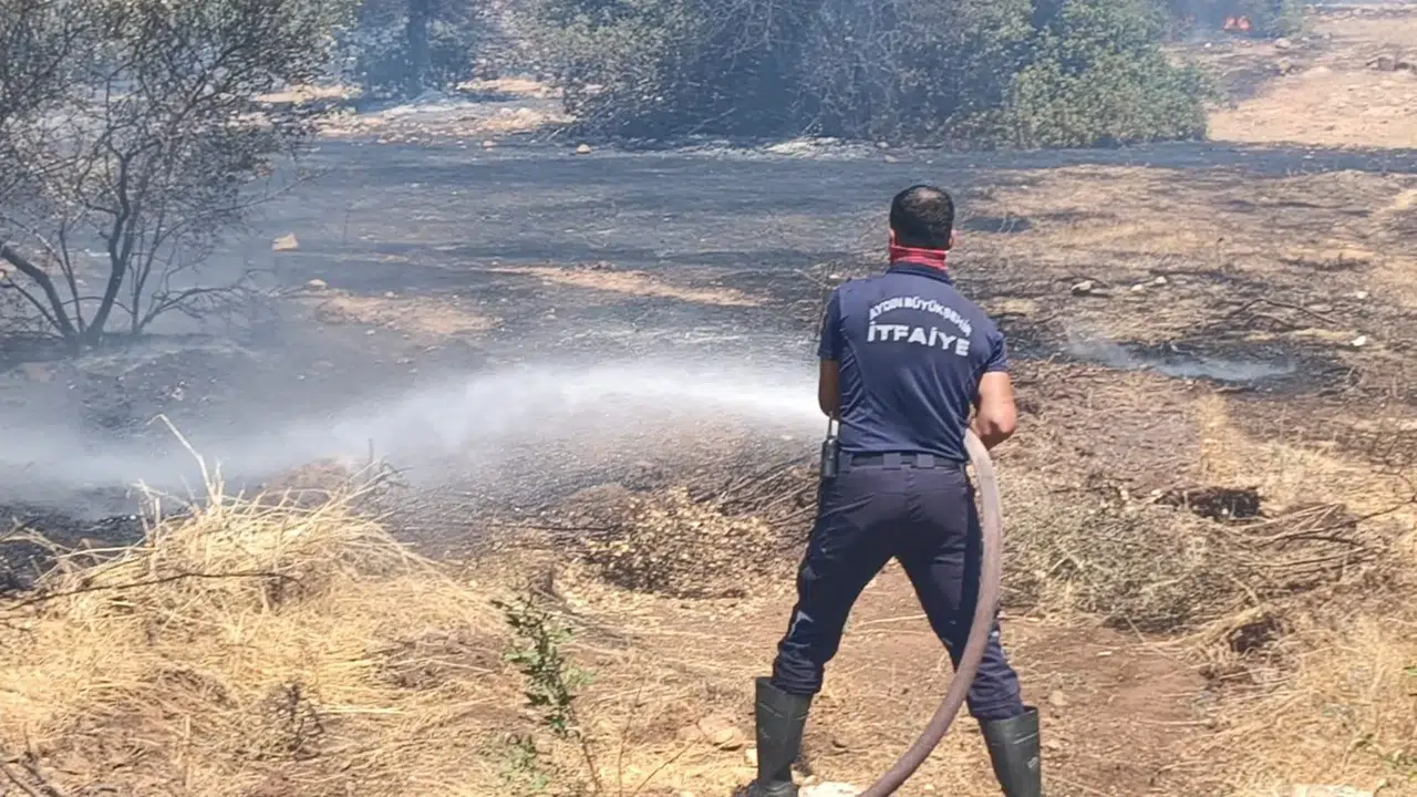 Didim’de alevler yerleşim yerlerini teğet geçti: Korku dolu anlar yaşandı