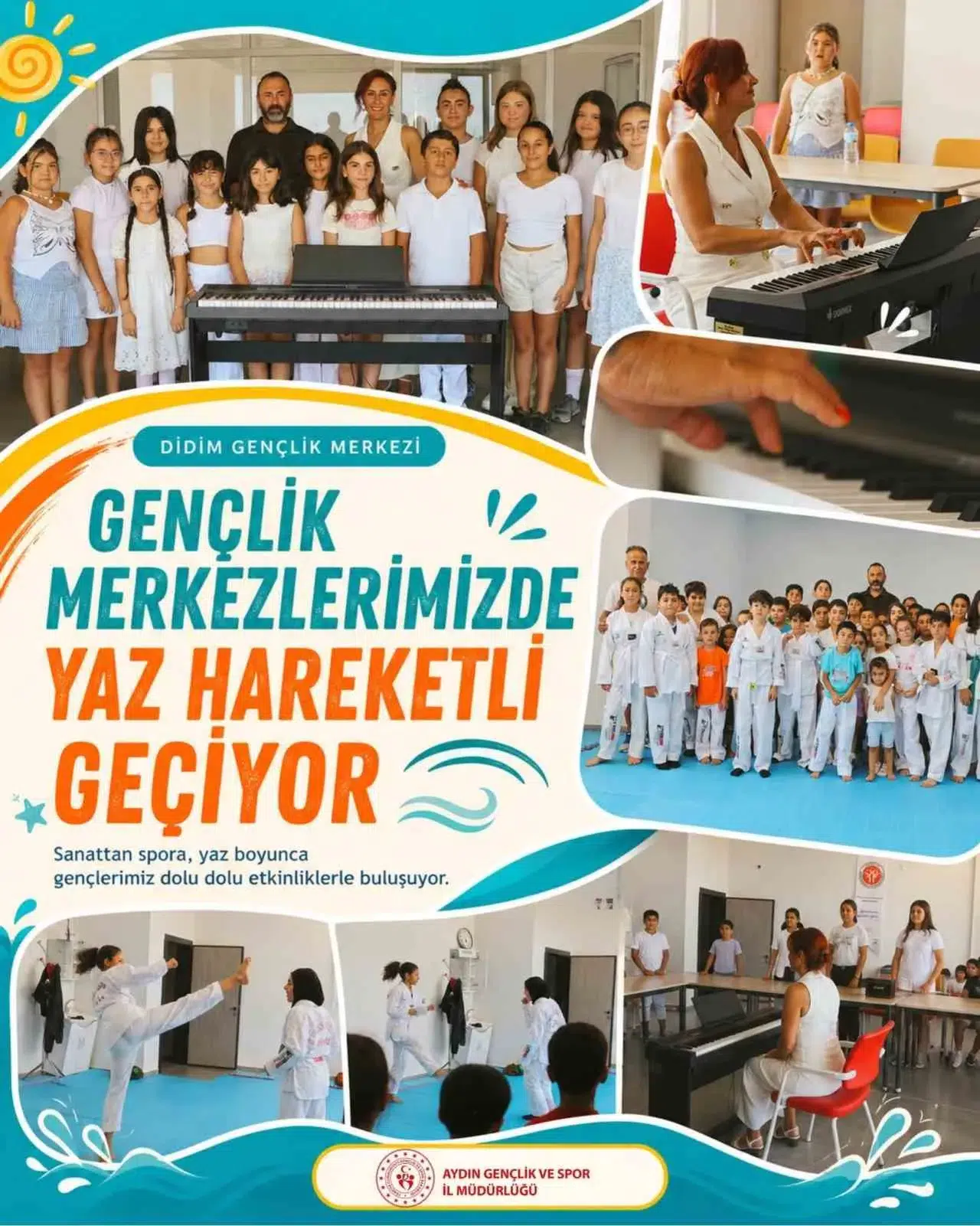 Didim'de yaz tatili sanata ve spora dönüştü: Gençler yeteneklerini keşfediyor