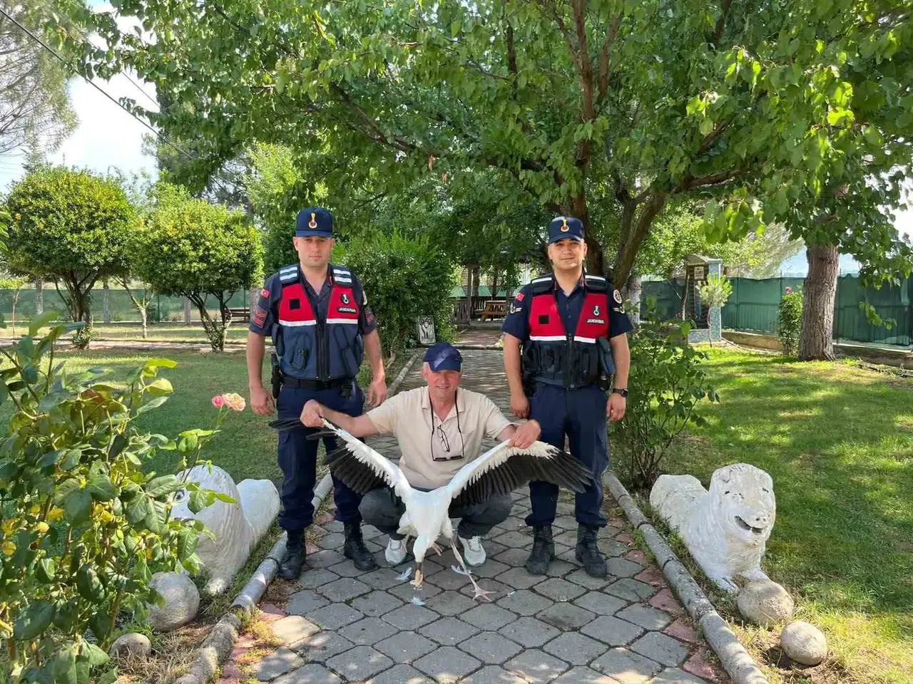 Manisa'da duyarlı vatandaşın şefkat eli: Yaralı leylek hayata tutundu