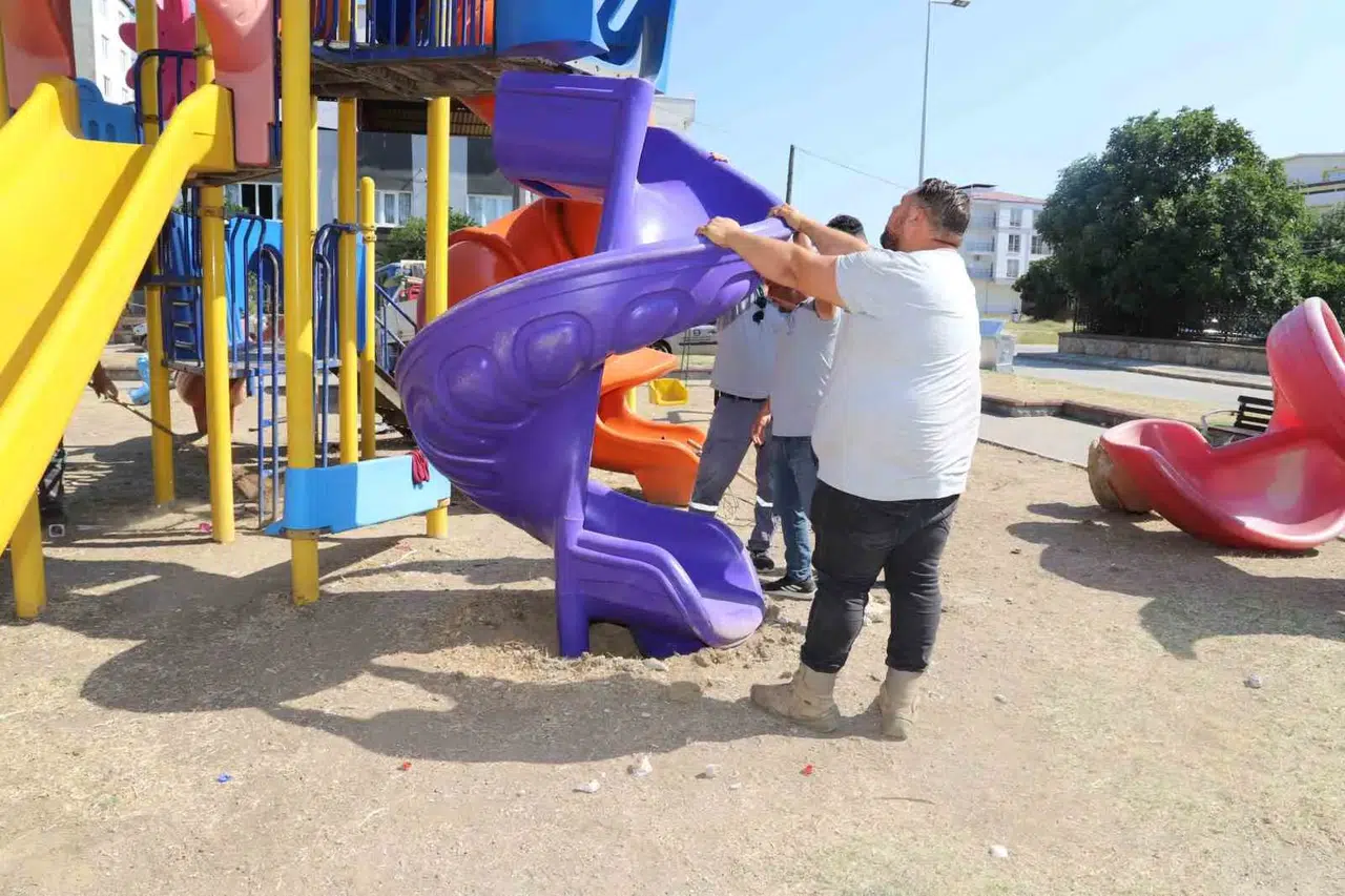 Nazilli’de çocukların yüzü gülecek: Parklar baştan aşağı yenileniyor