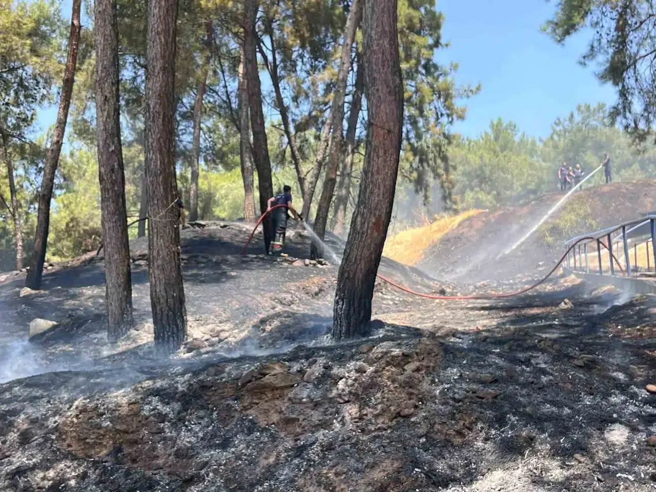 Aytepe'de korkutan yangın: Ekipler felaketi önledi