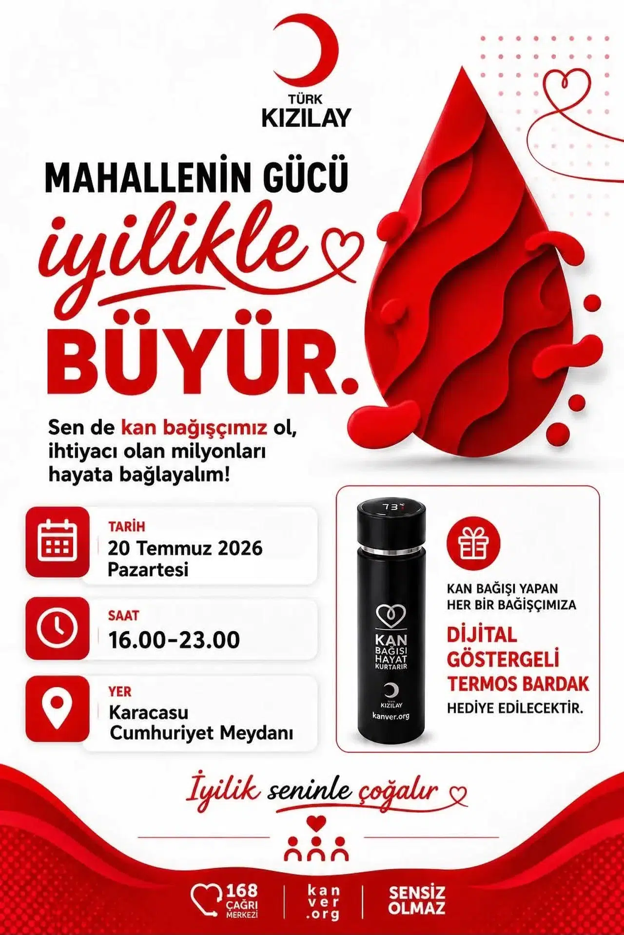 Karacasu’da iyilik hareketi: Kan verene dijital termos hediye edilecek