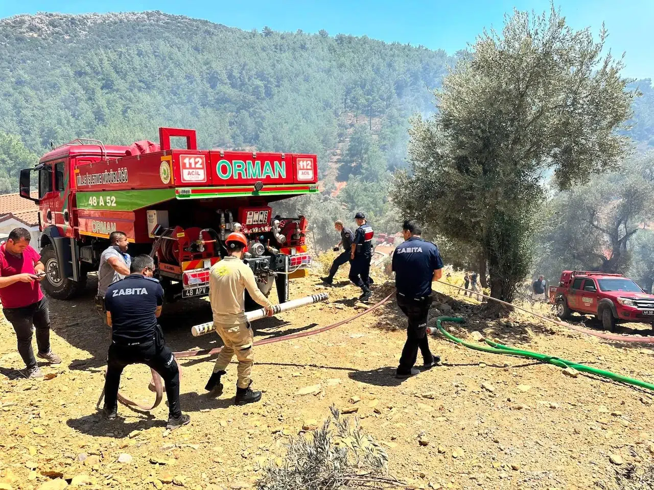 Bodrum'da alevlere karşı seferberlik: 16 yangında kritik müdahale