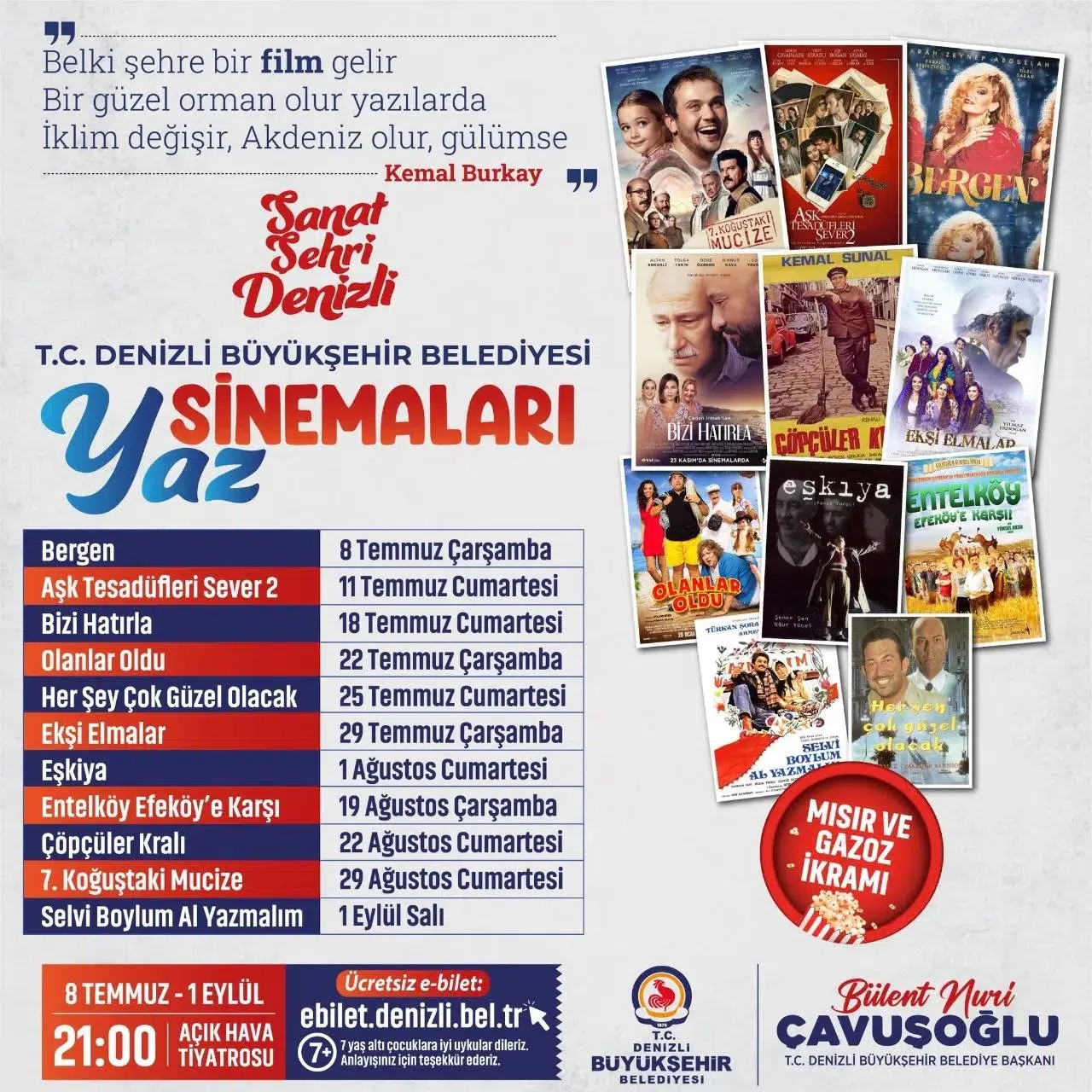 Denizli’de yaz akşamları beyazperdeyle şenleniyor: Nostalji rüzgarı esmeye hazırlanıyor