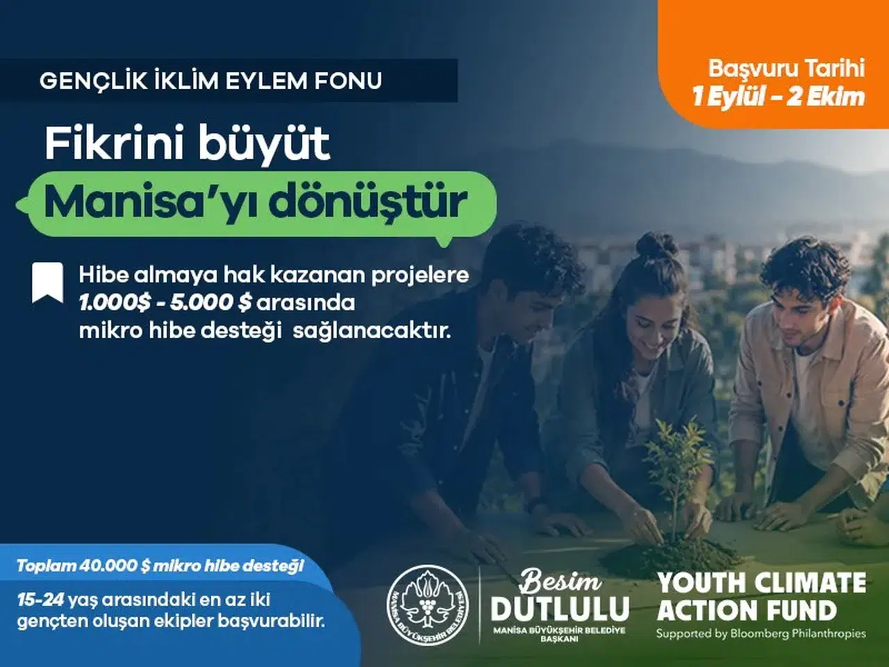 Manisa’dan Gençlere 50 Bin Dolarlık İklim Desteği: Başvurular Eylül’de