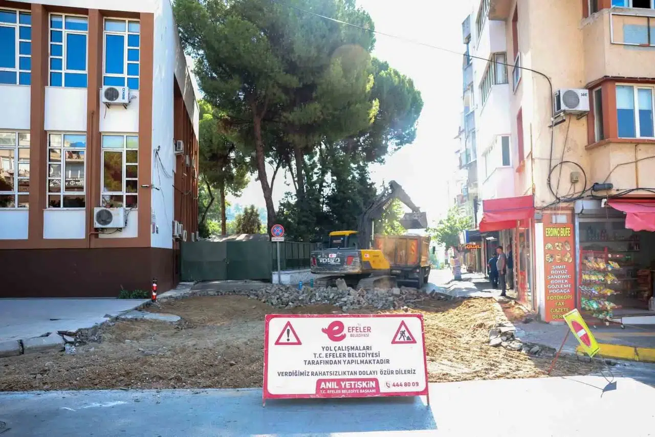 Efeler’de ulaşım seferberliği: Adliye yanındaki cadde baştan aşağı yenileniyor