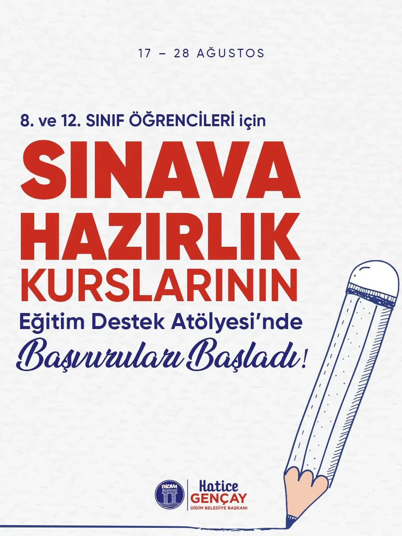 Didim’de sınav hazırlığına belediye dokunuşu: Gençlerin rotası Eğitim Destek Atölyesi