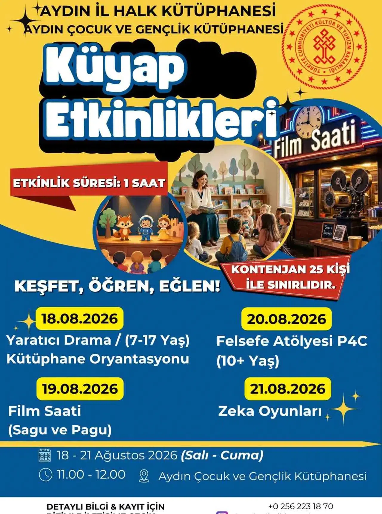Aydın'da kütüphane şenliği başlıyor: 4 gün boyunca eğlence ve öğrenme bir arada