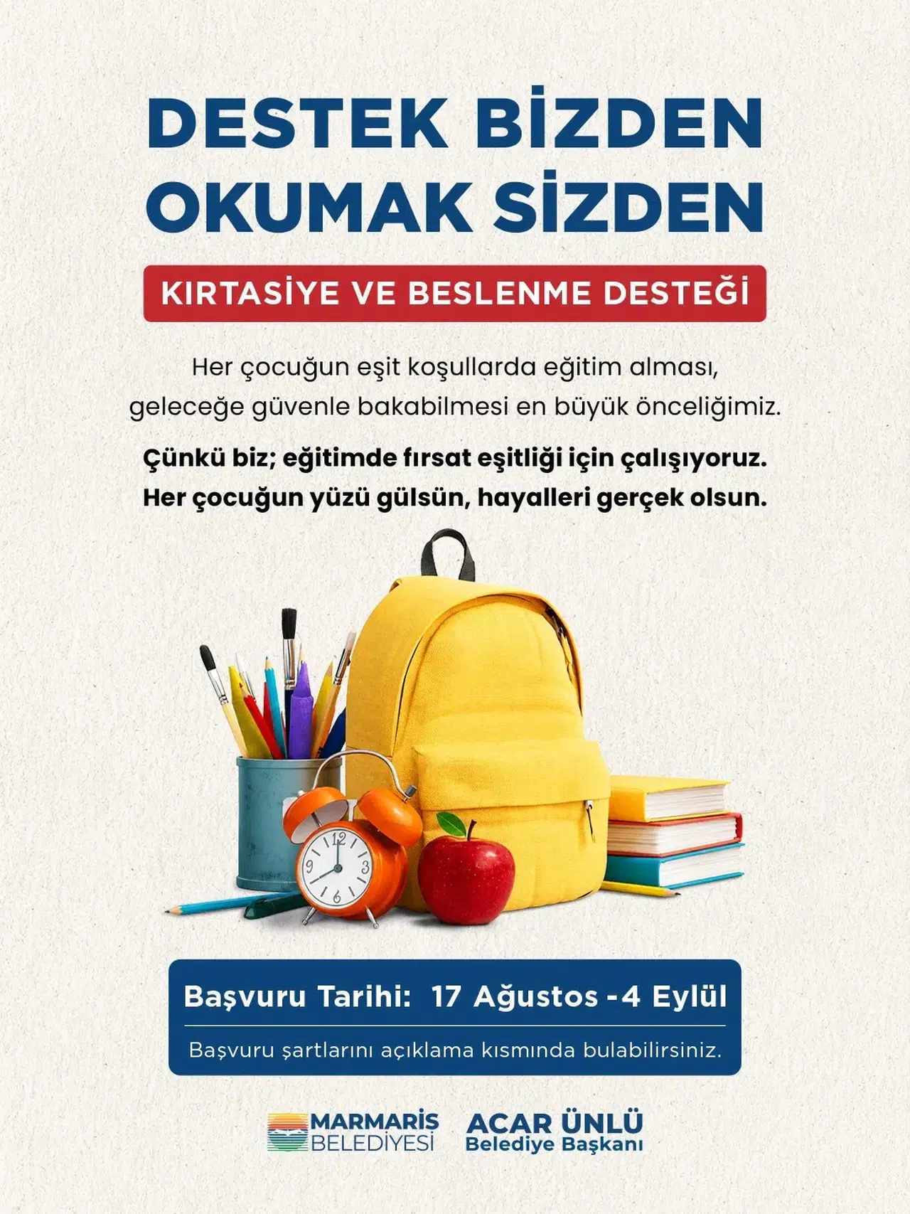 Marmaris’te egitim seferberligi: Miniklere destek eli uzaniyor