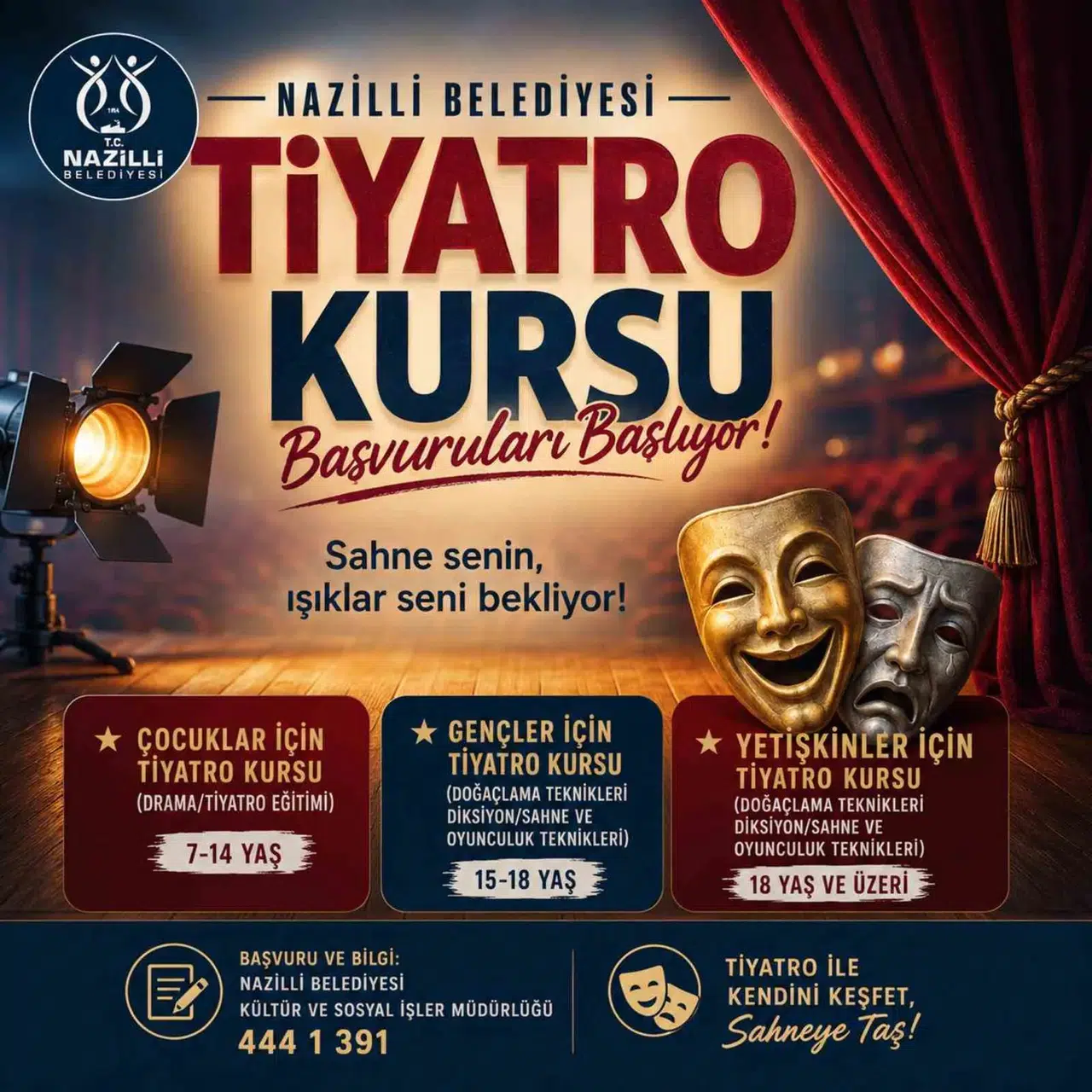 Nazilli’de Sahne Işıkları ve Etkili İletişim İçin Yeni Dönem: Kurs Kayıtları Açıldı