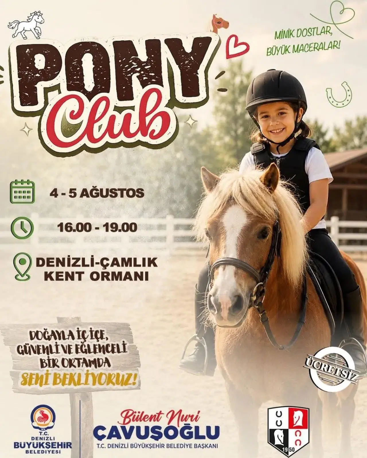 Denizli’de minikler için atlı macera başlıyor: Çamlık’ta doğa şöleni