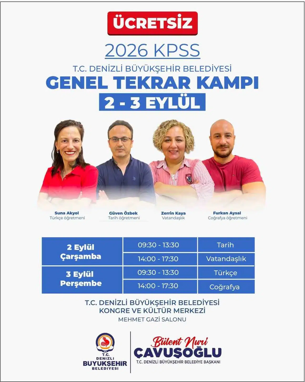 KPSS’ye günler kala Denizli’den tam donanımlı hazırlık: Ücretsiz tekrar maratonu başlıyor
