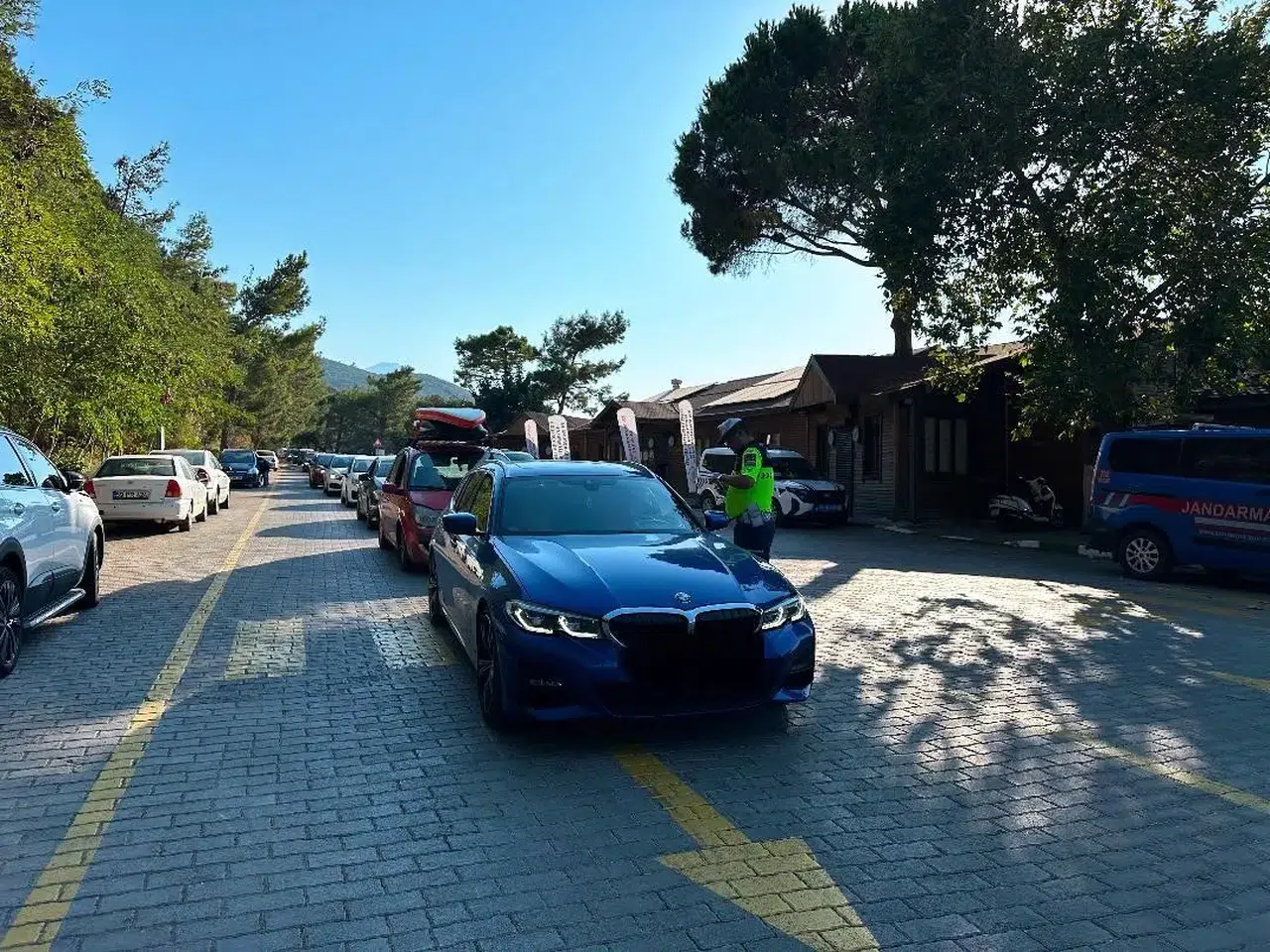 Milli Park yolunda jandarmadan sıkı denetim: Alkolmetreler susmadı