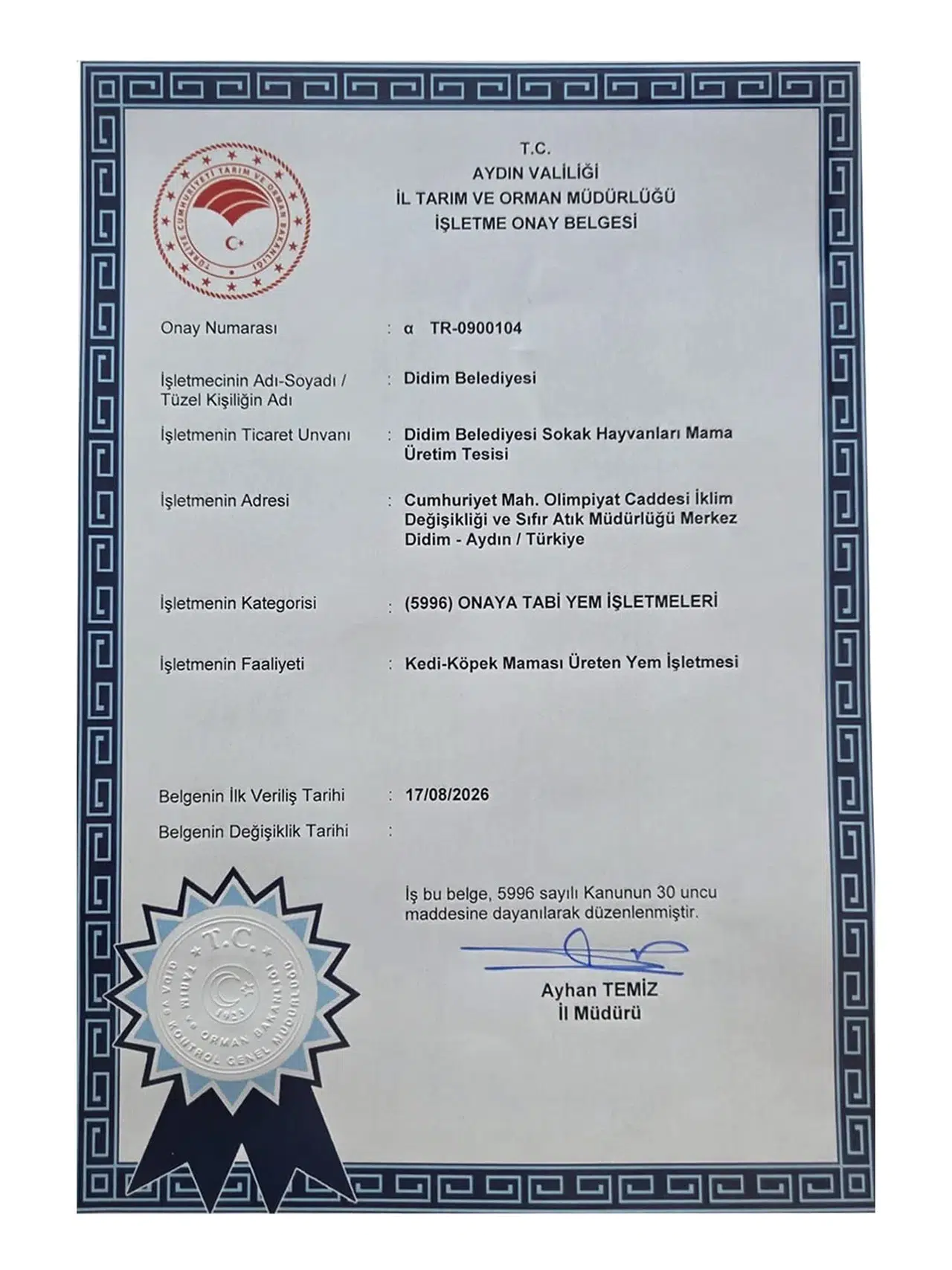 Didim'de can dostlar için resmi üretim dönemi: Bakanlıktan tam not aldı